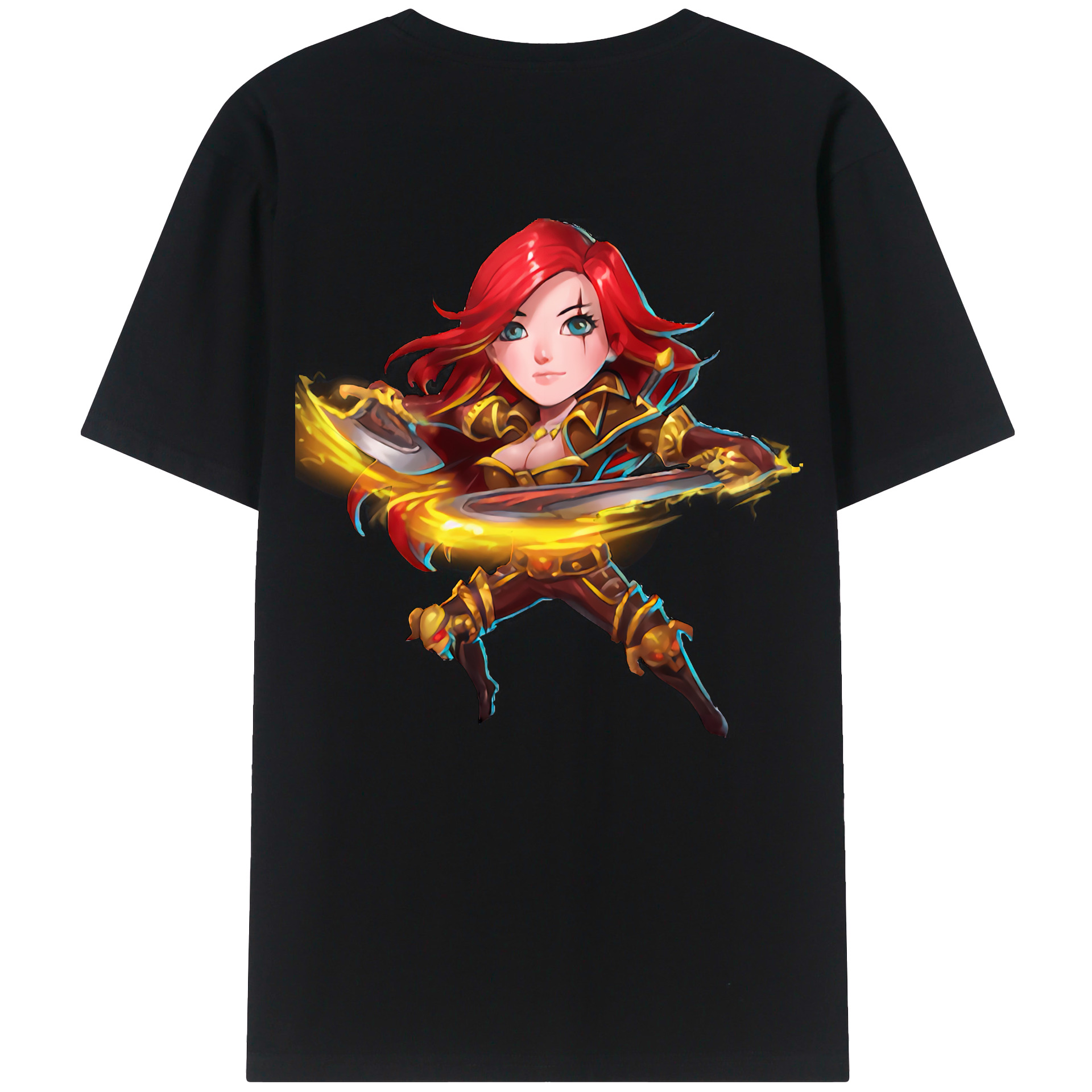 （画像用） リーグ・オブ・レジェンド League of Legends LOL 綿100％ メンズ半袖Tシャツ（バックプリント） 通気性