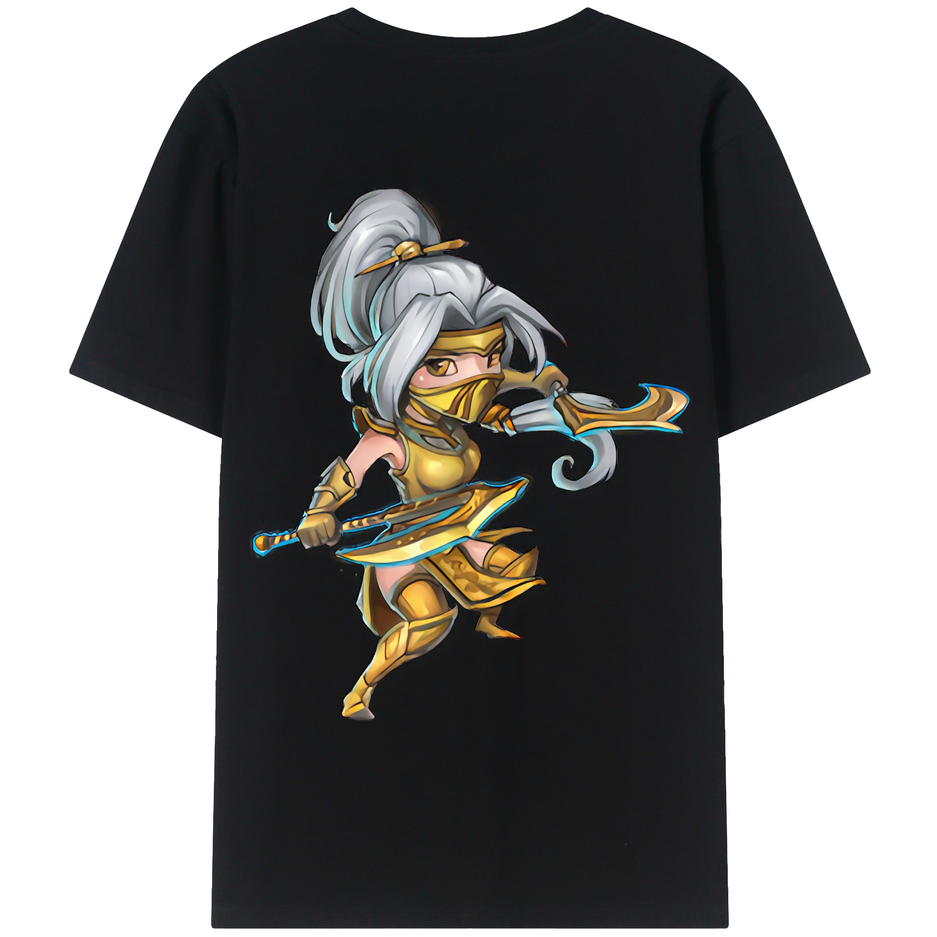 （画像用） リーグ・オブ・レジェンド League of Legends LOL 綿100％ メンズ半袖Tシャツ（バックプリント） 通気性