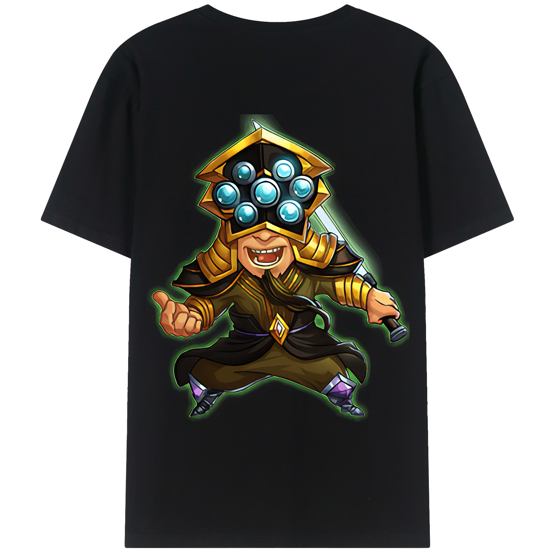 （画像用） リーグ・オブ・レジェンド League of Legends LOL 綿100％ メンズ半袖Tシャツ（バックプリント） 通気性