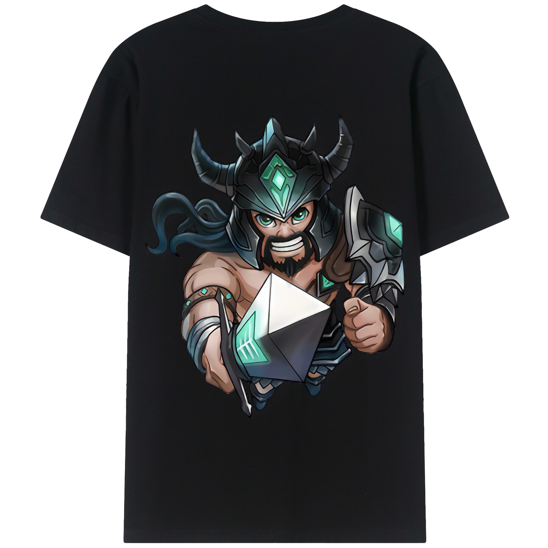 （画像用） リーグ・オブ・レジェンド League of Legends LOL 綿100％ メンズ半袖Tシャツ（バックプリント） 通気性