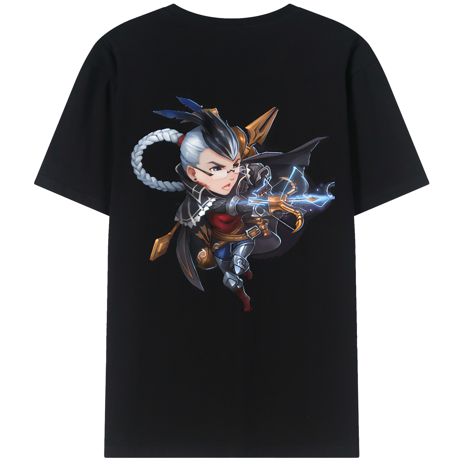 （画像用） リーグ・オブ・レジェンド League of Legends LOL 綿100％ メンズ半袖Tシャツ（バックプリント） 通気性