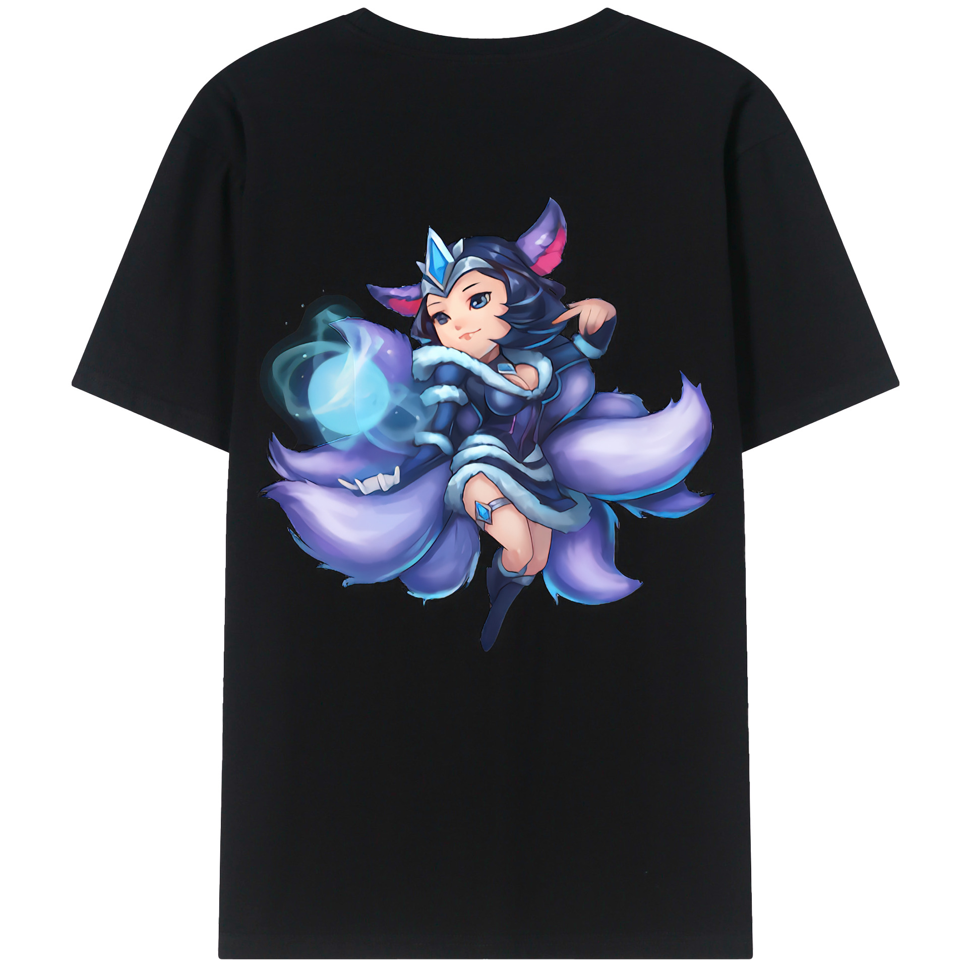 （画像用） リーグ・オブ・レジェンド League of Legends LOL 綿100％ メンズ半袖Tシャツ（バックプリント） 通気性