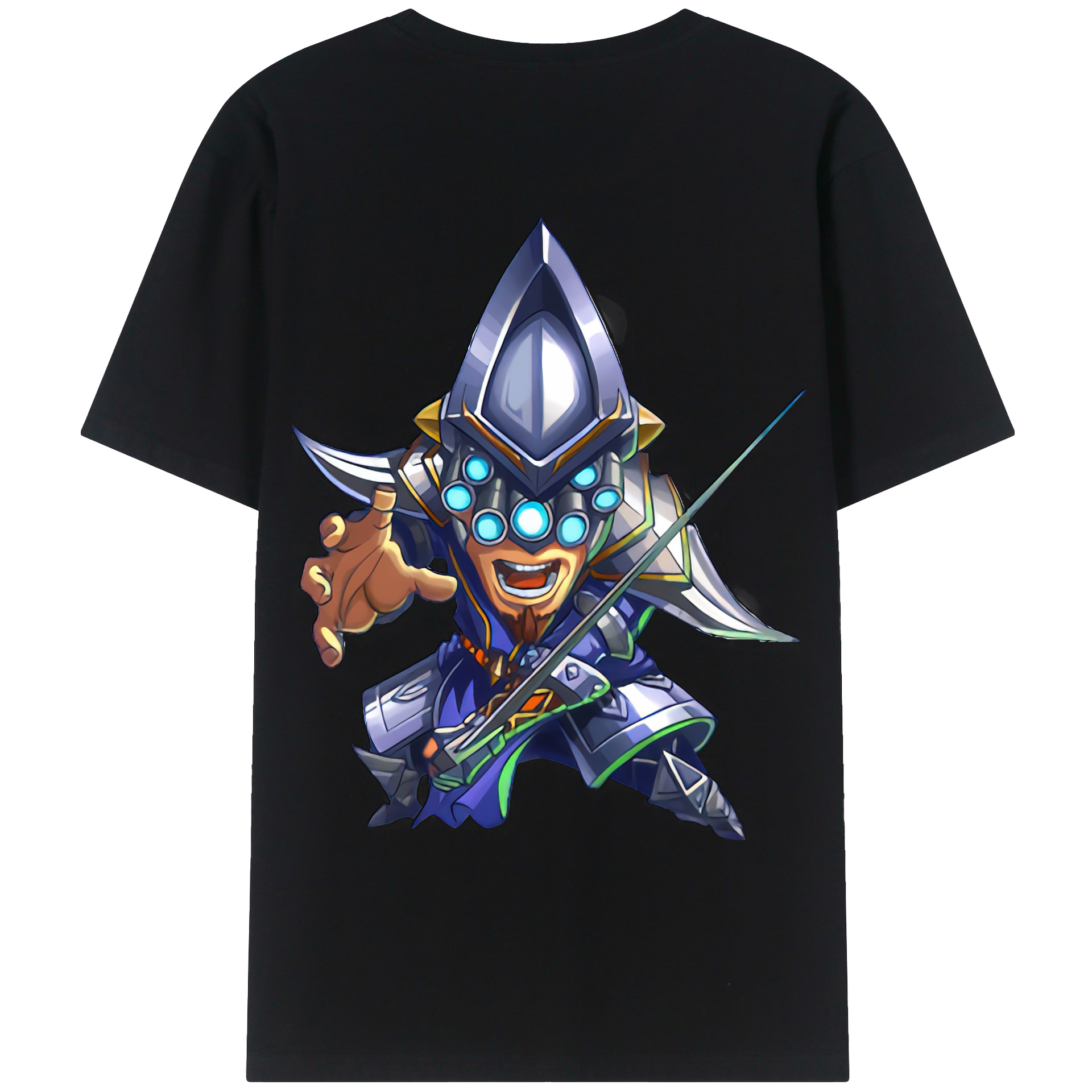 （画像用） リーグ・オブ・レジェンド League of Legends LOL 綿100％ メンズ半袖Tシャツ（バックプリント） 通気性