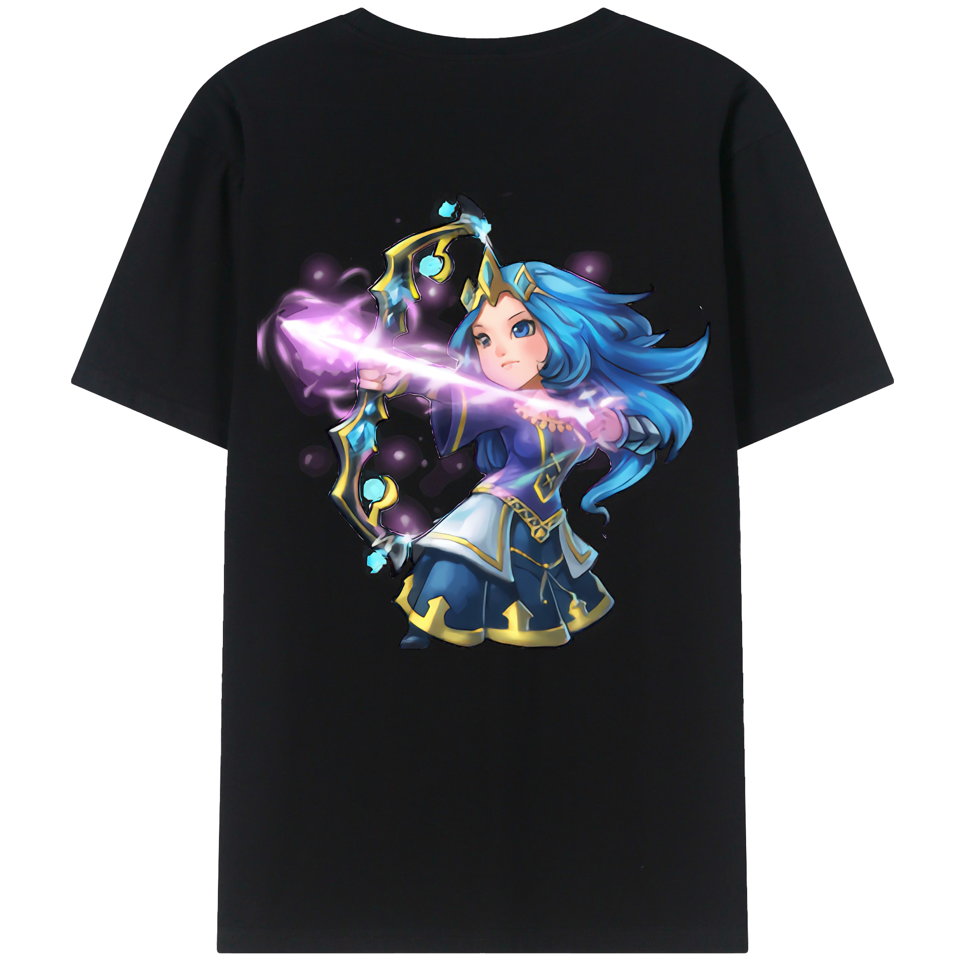 （画像用） リーグ・オブ・レジェンド League of Legends LOL 綿100％ メンズ半袖Tシャツ（バックプリント） 通気性