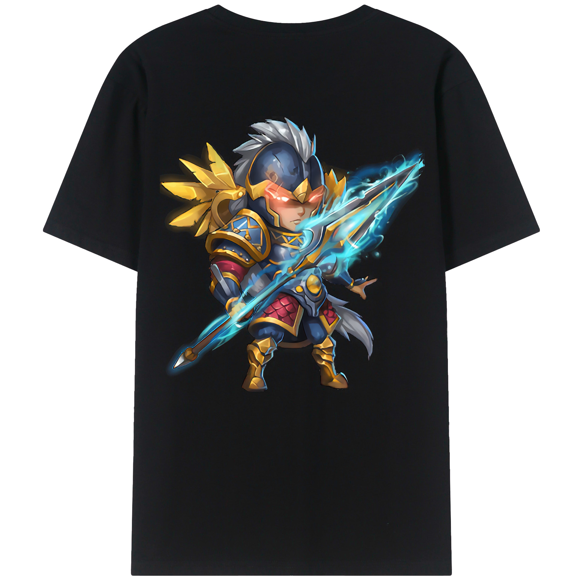 （画像用） リーグ・オブ・レジェンド League of Legends LOL 綿100％ メンズ半袖Tシャツ（バックプリント） 通気性