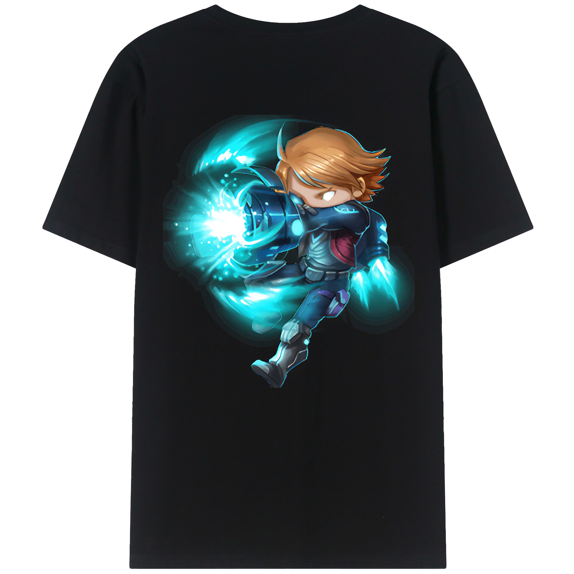 （画像用） リーグ・オブ・レジェンド League of Legends LOL 綿100％ メンズ半袖Tシャツ（バックプリント） 通気性