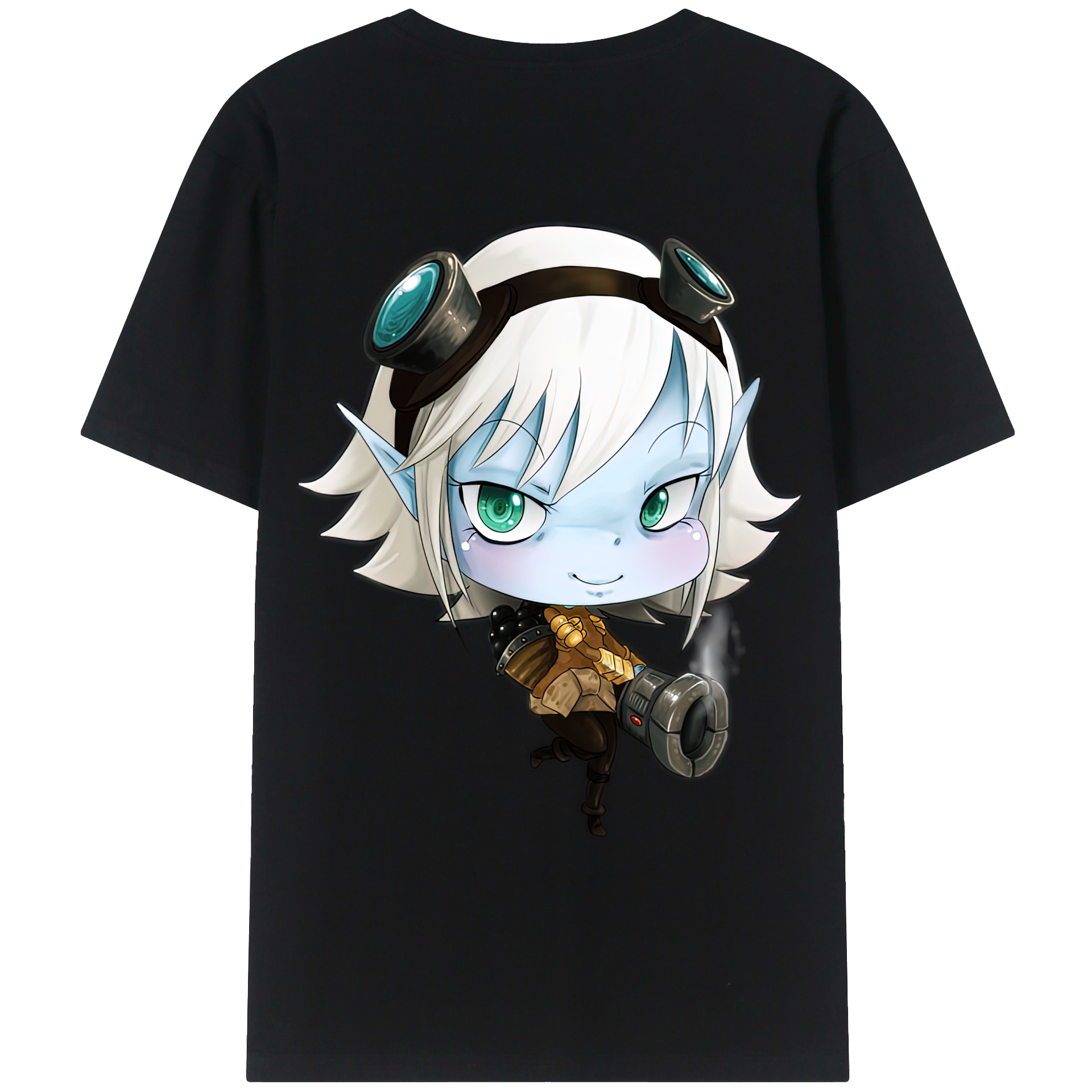 （画像用） リーグ・オブ・レジェンド League of Legends LOL 綿100％ メンズ半袖Tシャツ（バックプリント） 通気性