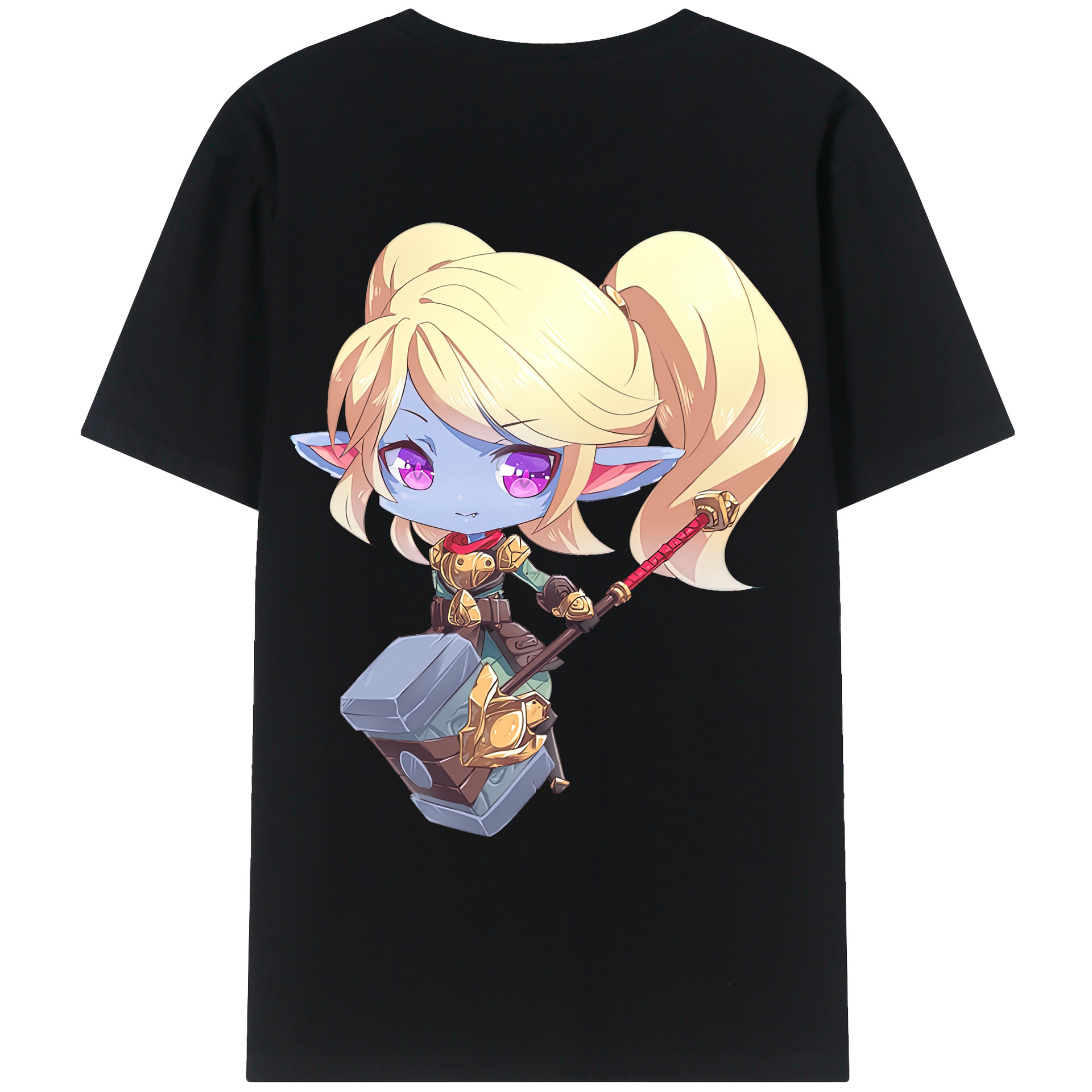 （画像用） リーグ・オブ・レジェンド League of Legends LOL 綿100％ メンズ半袖Tシャツ（バックプリント） 通気性