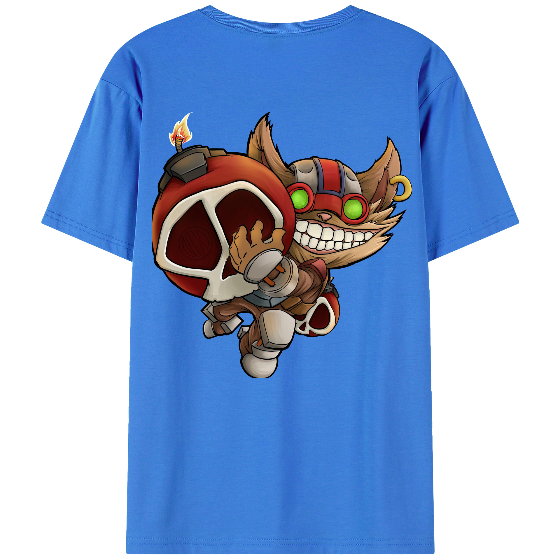 （画像用） リーグ・オブ・レジェンド League of Legends LOL 綿100％ メンズ半袖Tシャツ（バックプリント） 通気性