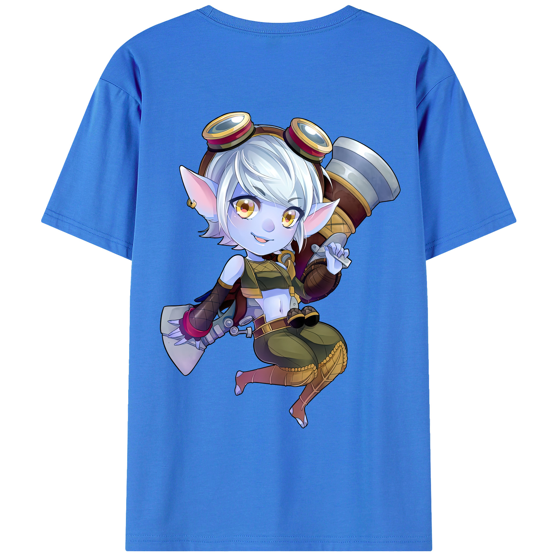 （画像用） リーグ・オブ・レジェンド League of Legends LOL 綿100％ メンズ半袖Tシャツ（バックプリント） 通気性