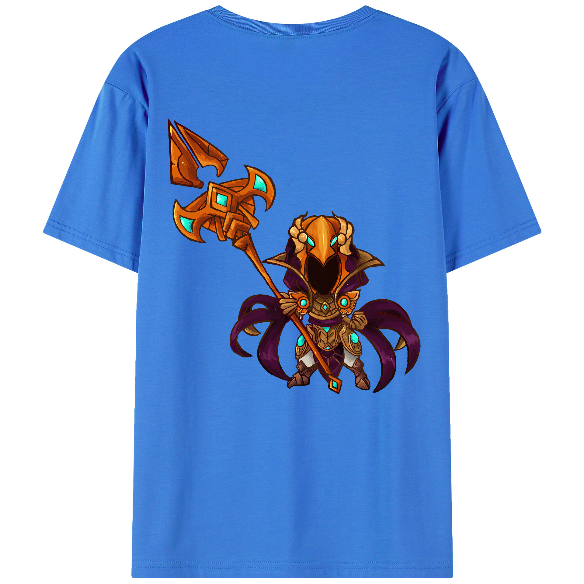 （画像用） リーグ・オブ・レジェンド League of Legends LOL 綿100％ メンズ半袖Tシャツ（バックプリント） 通気性