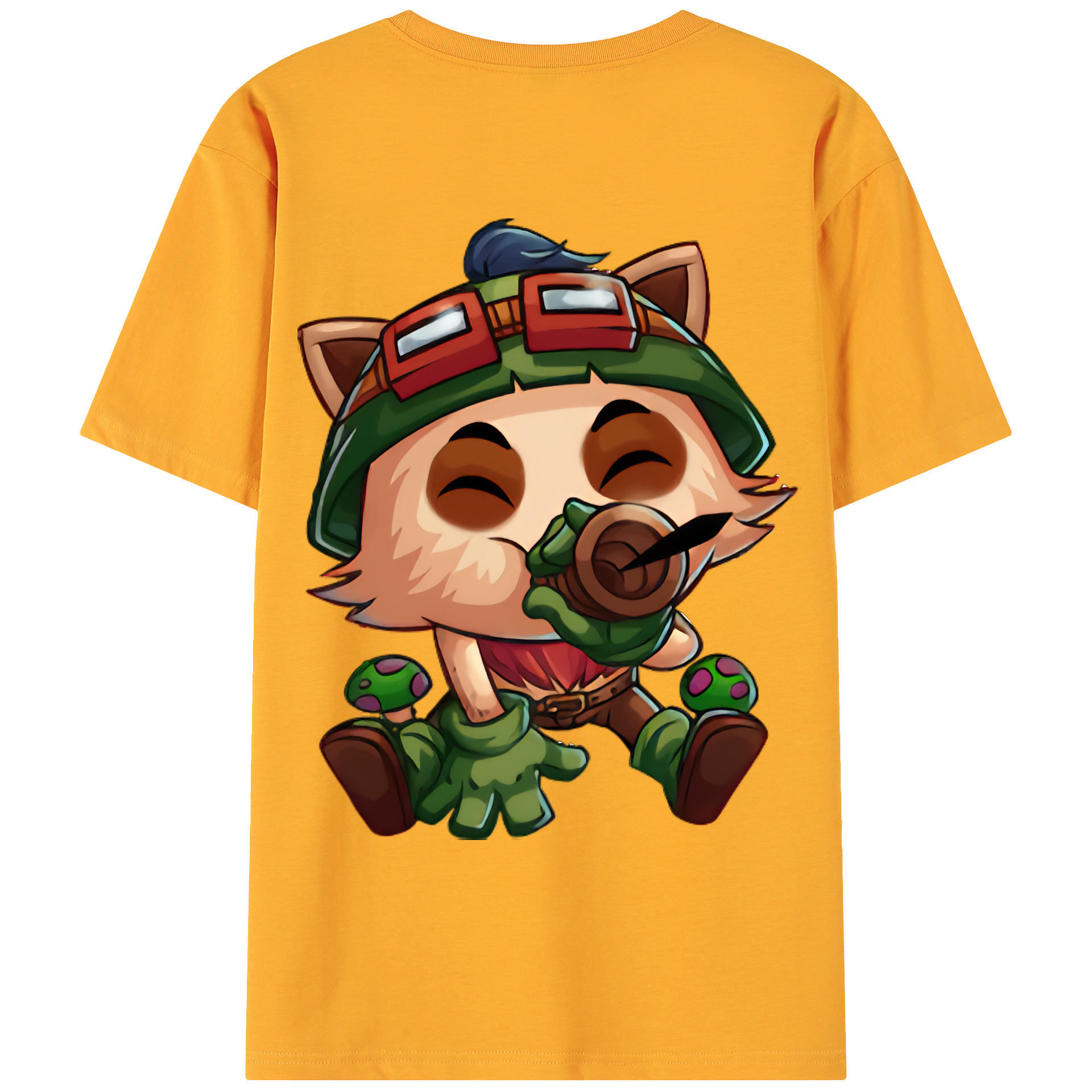 （画像用） リーグ・オブ・レジェンド League of Legends LOL 綿100％ メンズ半袖Tシャツ（バックプリント） 通気性