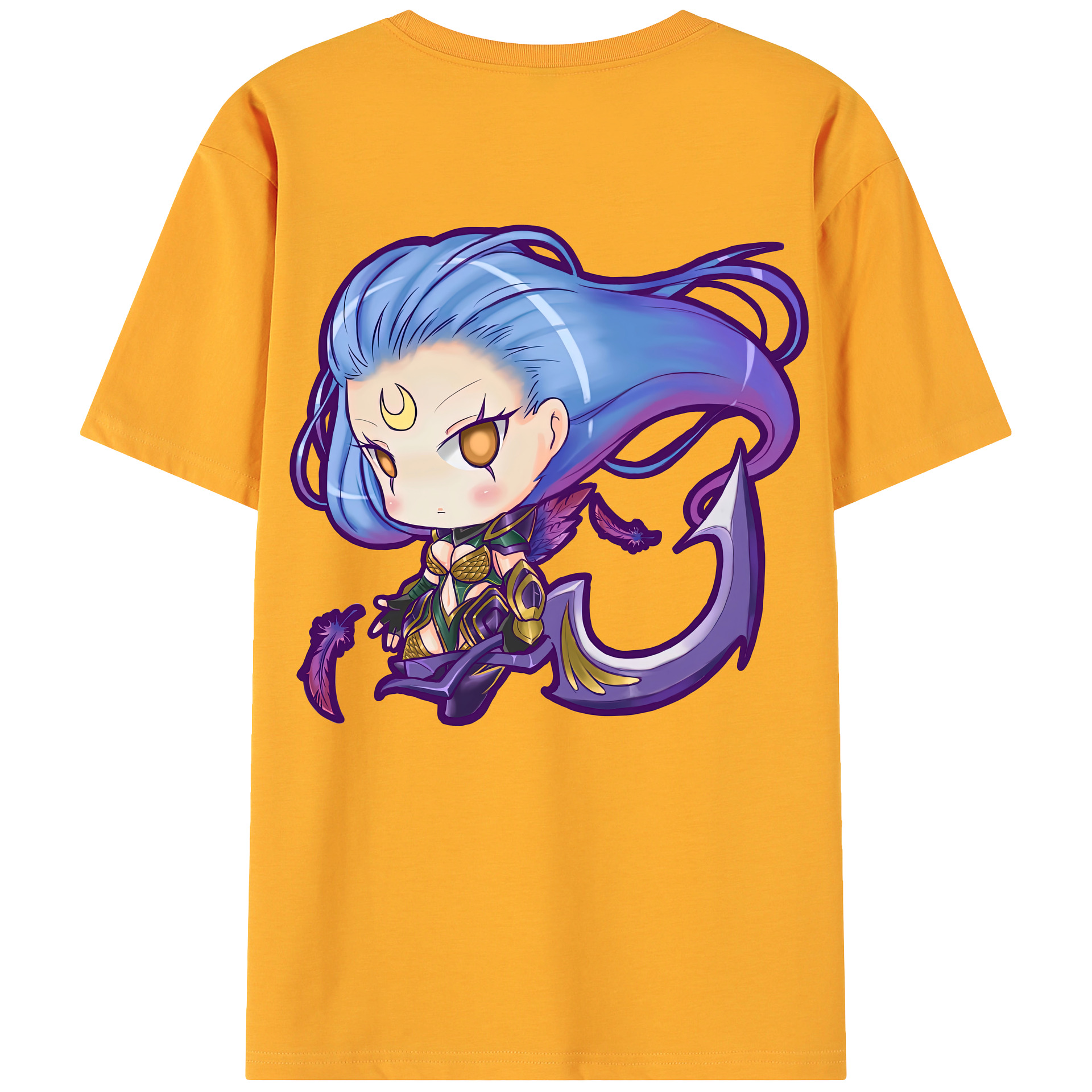 （画像用） リーグ・オブ・レジェンド League of Legends LOL 綿100％ メンズ半袖Tシャツ（バックプリント） 通気性