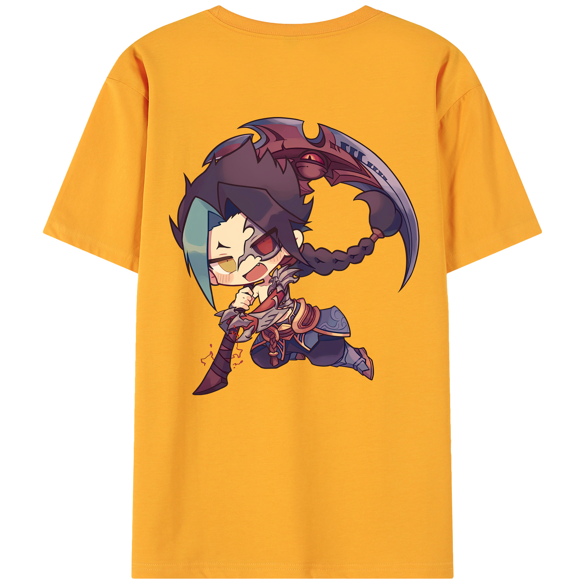 （画像用） リーグ・オブ・レジェンド League of Legends LOL 綿100％ メンズ半袖Tシャツ（バックプリント） 通気性