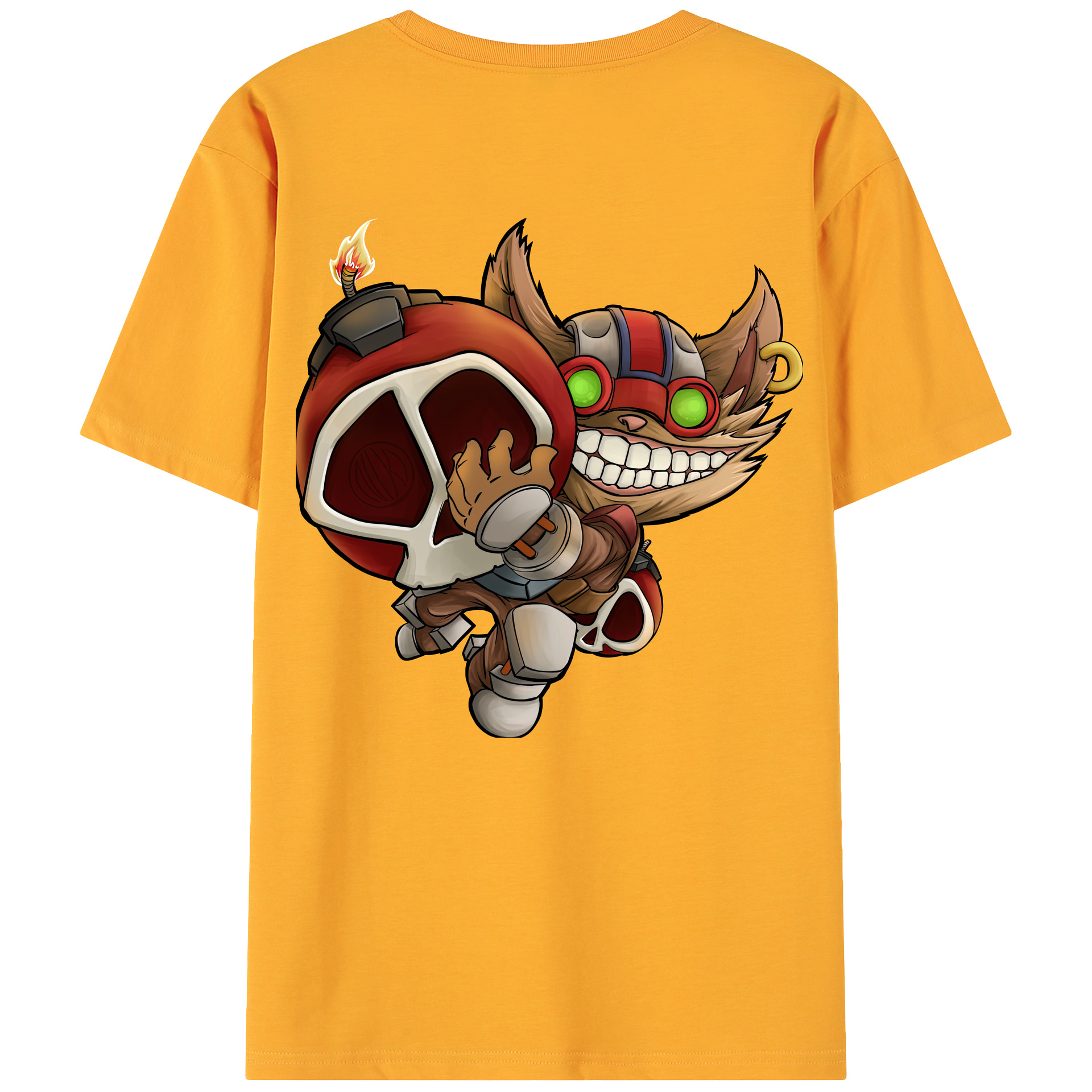 （画像用） リーグ・オブ・レジェンド League of Legends LOL 綿100％ メンズ半袖Tシャツ（バックプリント） 通気性
