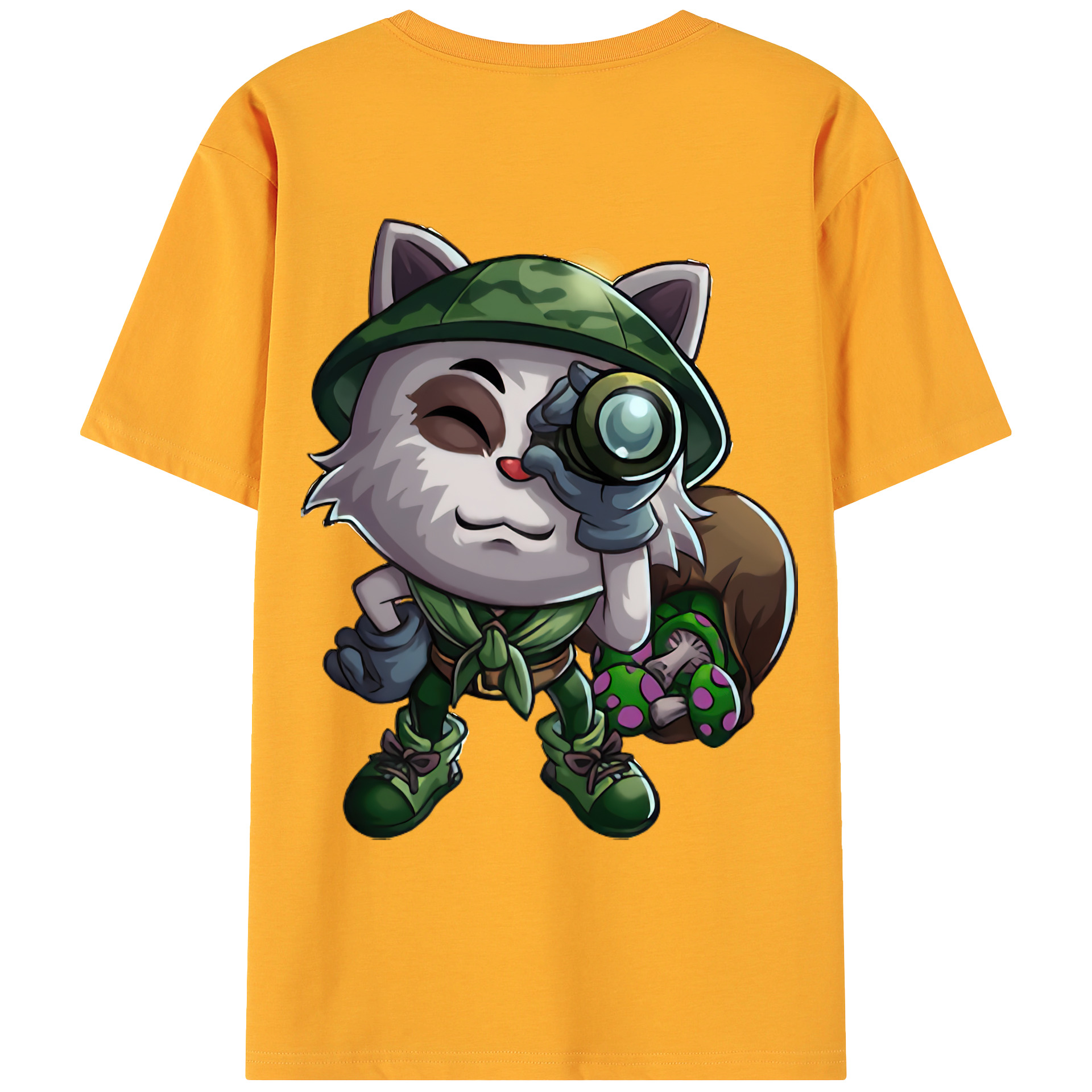 （画像用） リーグ・オブ・レジェンド League of Legends LOL 綿100％ メンズ半袖Tシャツ（バックプリント） 通気性