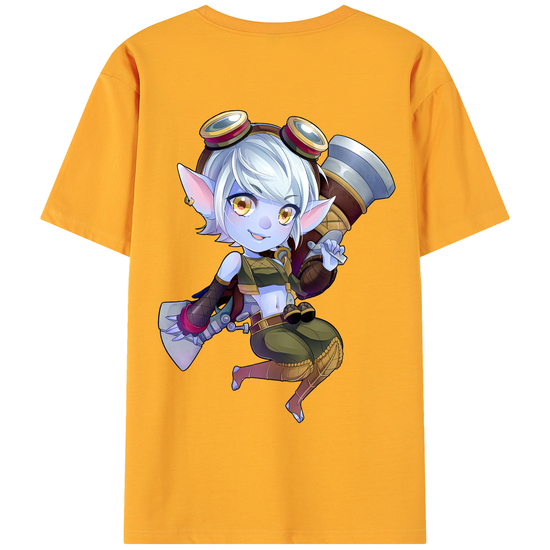 （画像用） リーグ・オブ・レジェンド League of Legends LOL 綿100％ メンズ半袖Tシャツ（バックプリント） 通気性