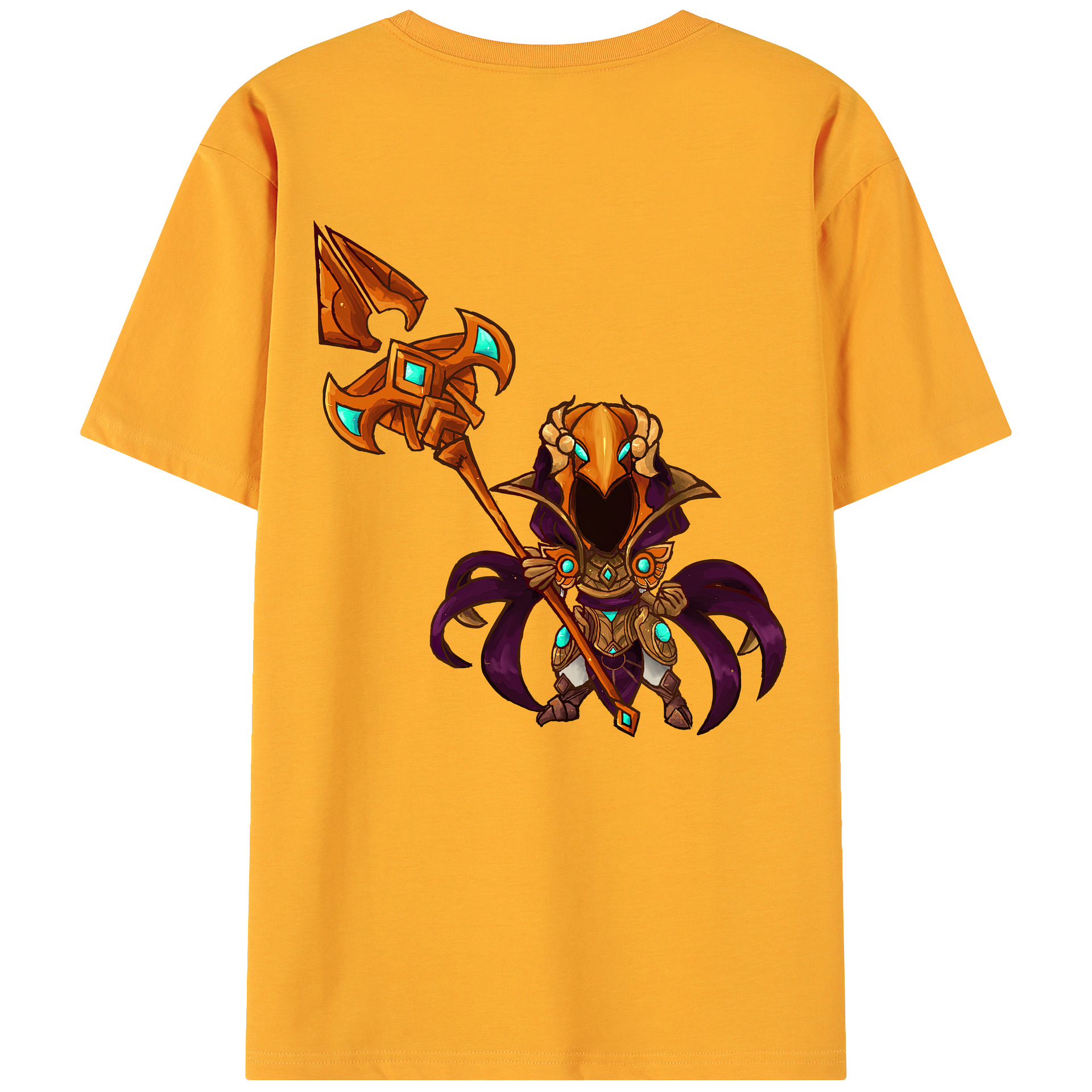 （画像用） リーグ・オブ・レジェンド League of Legends LOL 綿100％ メンズ半袖Tシャツ（バックプリント） 通気性