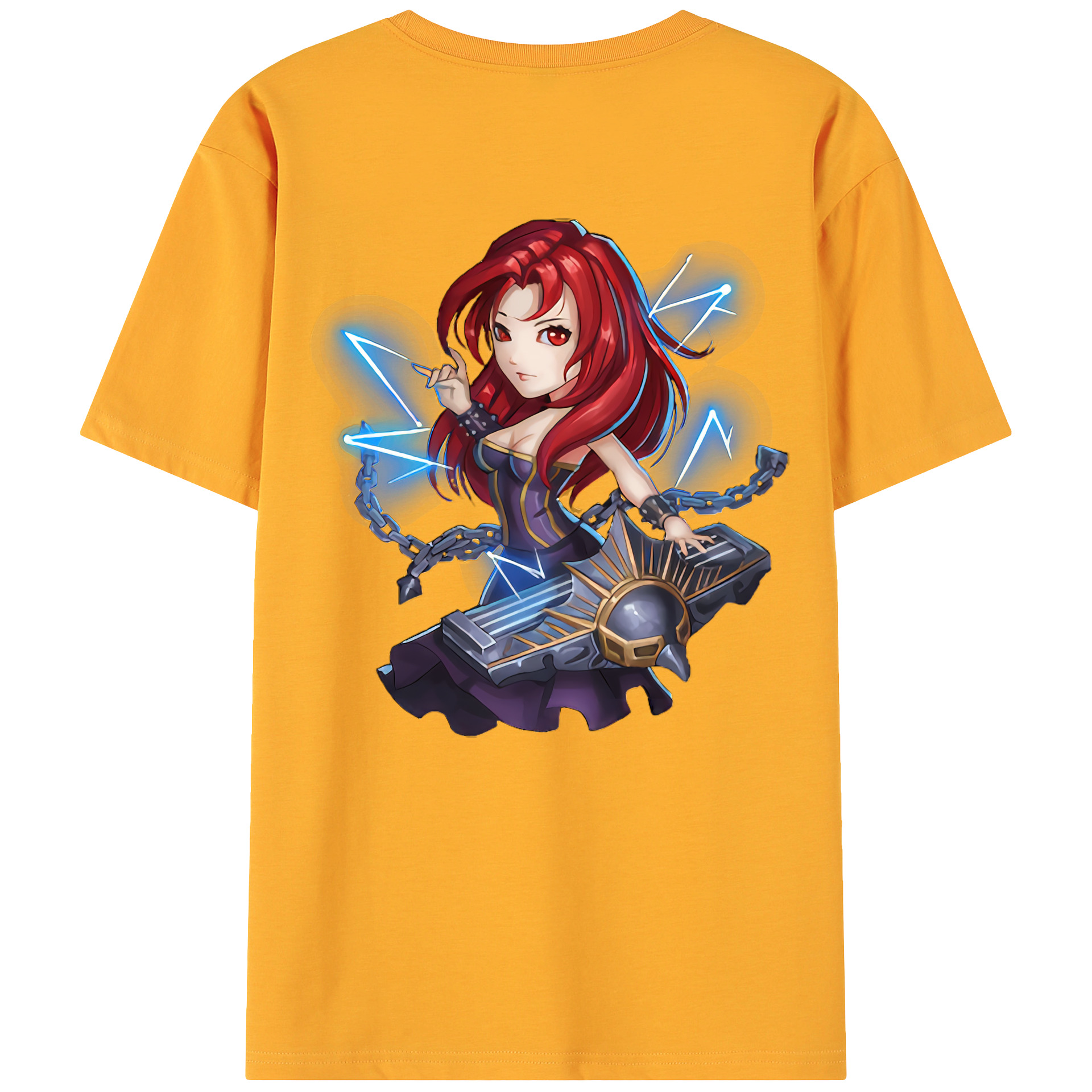 （画像用） リーグ・オブ・レジェンド League of Legends LOL 綿100％ メンズ半袖Tシャツ（バックプリント） 通気性