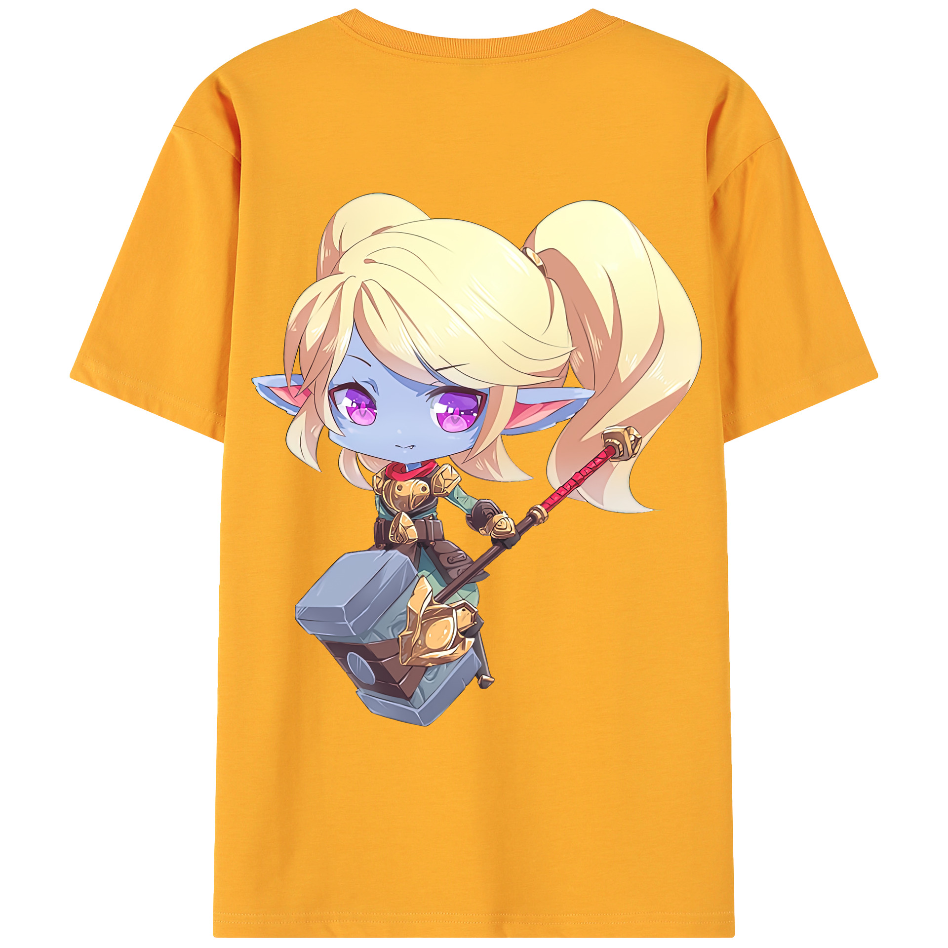 （画像用） リーグ・オブ・レジェンド League of Legends LOL 綿100％ メンズ半袖Tシャツ（バックプリント） 通気性