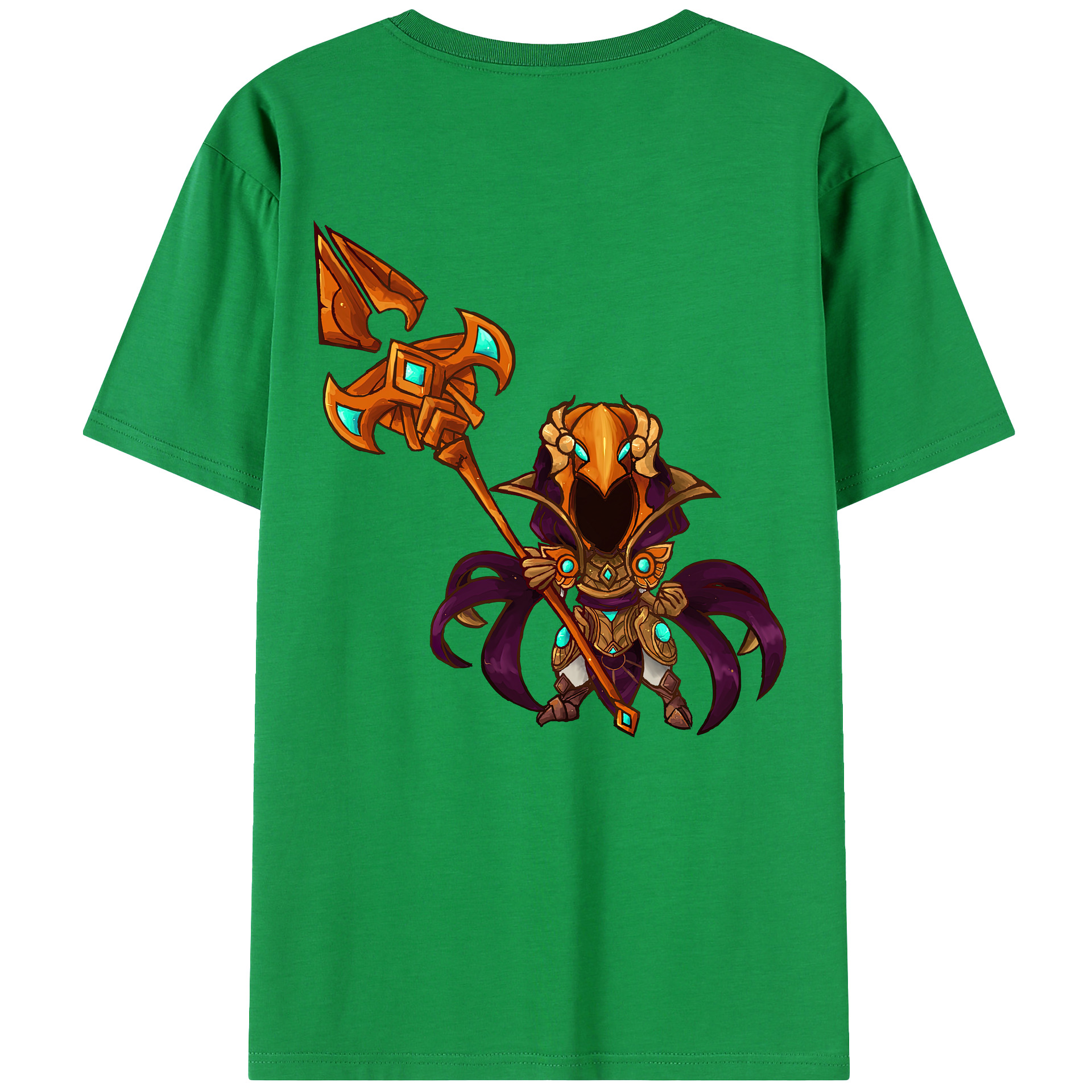 （画像用） リーグ・オブ・レジェンド League of Legends LOL 綿100％ メンズ半袖Tシャツ（バックプリント） 通気性