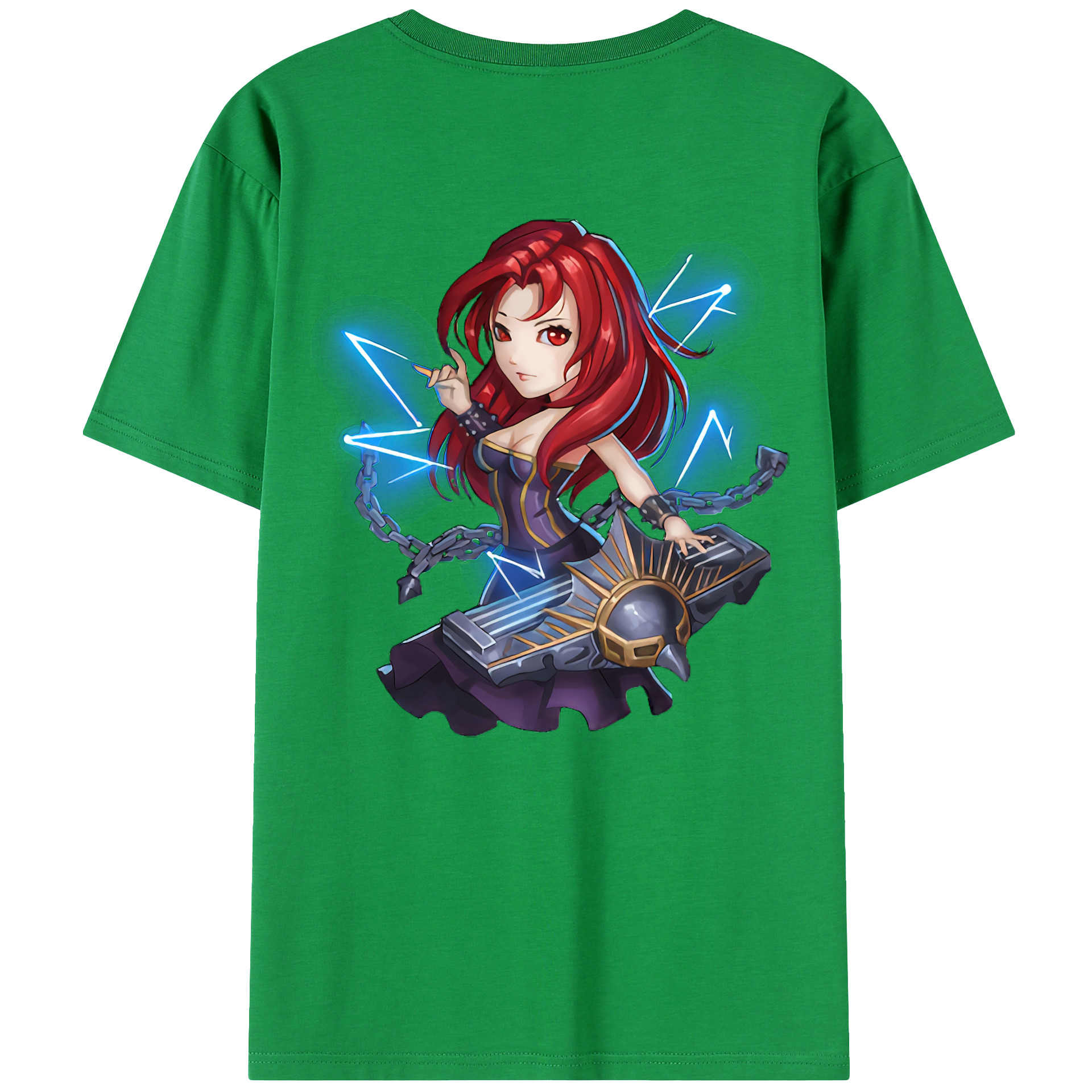 （画像用） リーグ・オブ・レジェンド League of Legends LOL 綿100％ メンズ半袖Tシャツ（バックプリント） 通気性