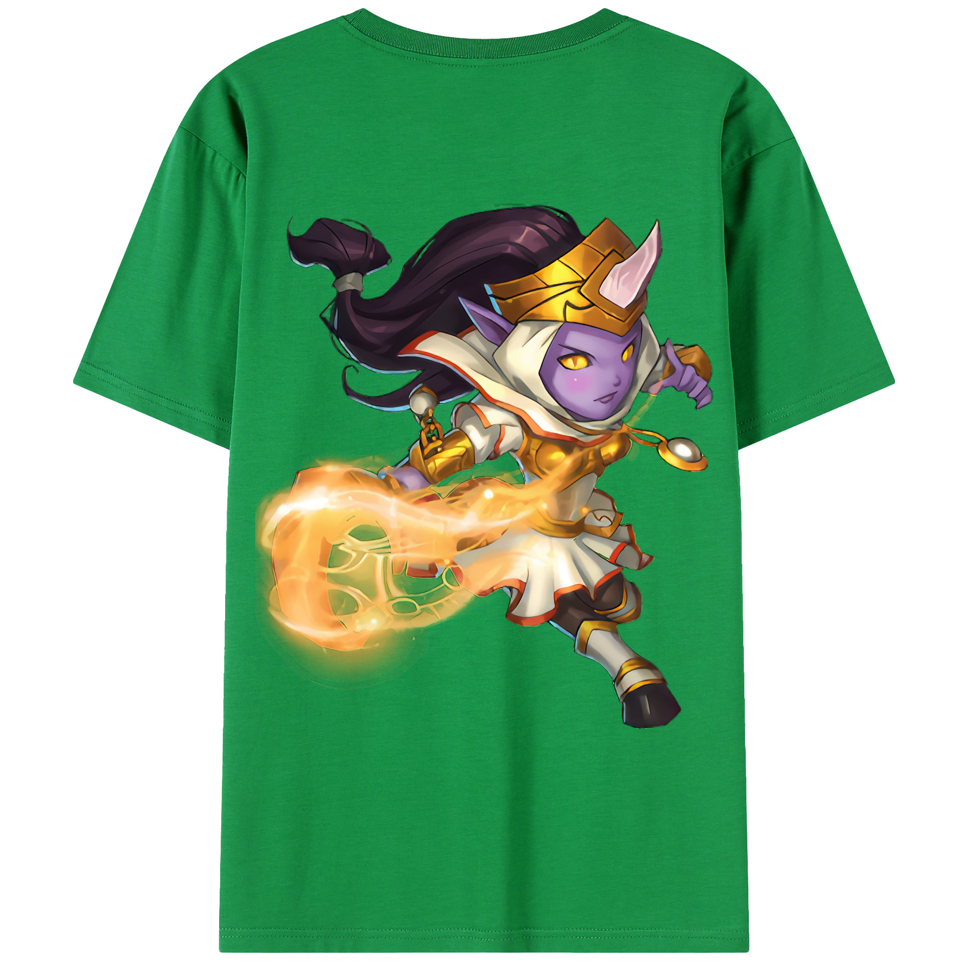 （画像用） リーグ・オブ・レジェンド League of Legends LOL 綿100％ メンズ半袖Tシャツ（バックプリント） 通気性