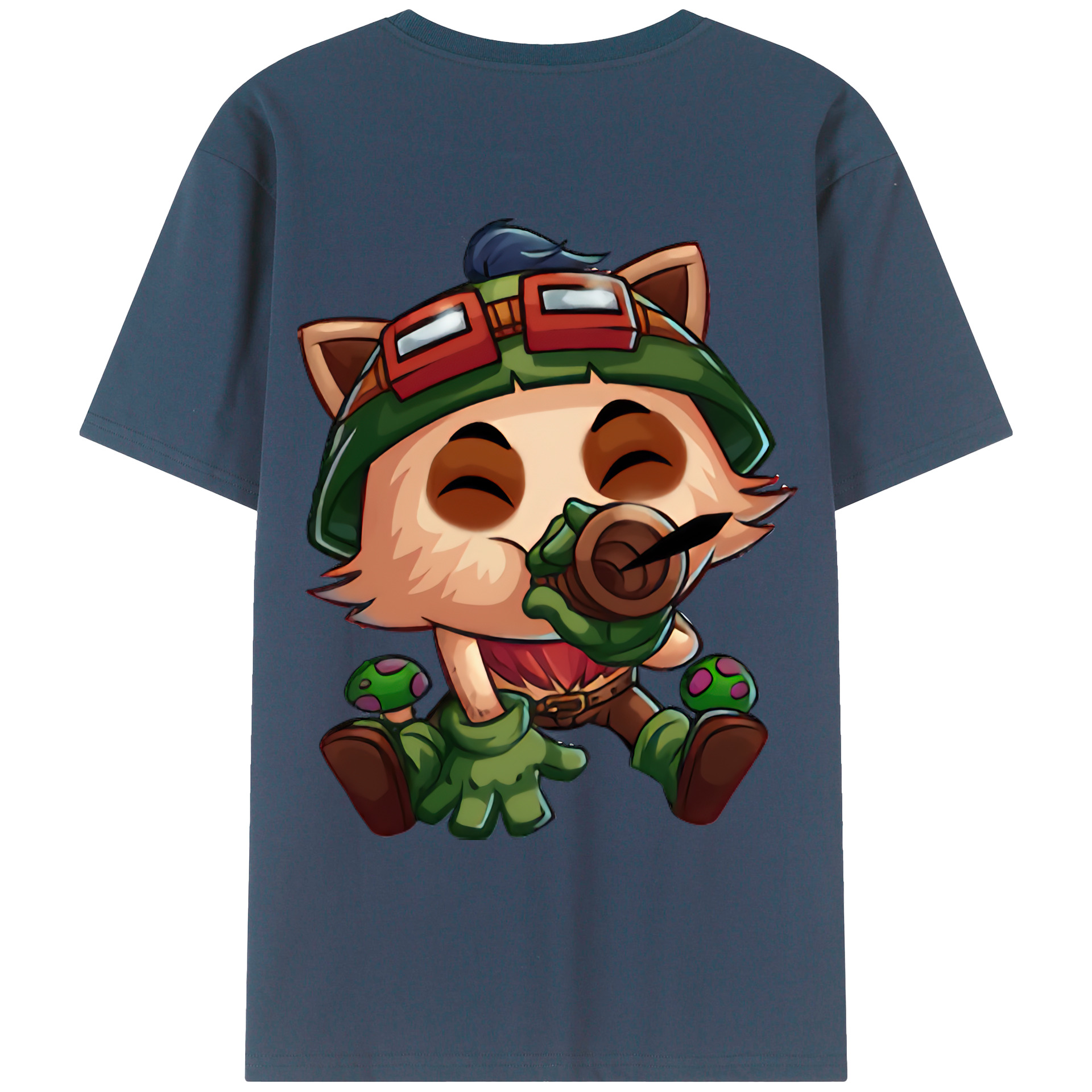 （画像用） リーグ・オブ・レジェンド League of Legends LOL 綿100％ メンズ半袖Tシャツ（バックプリント） 通気性