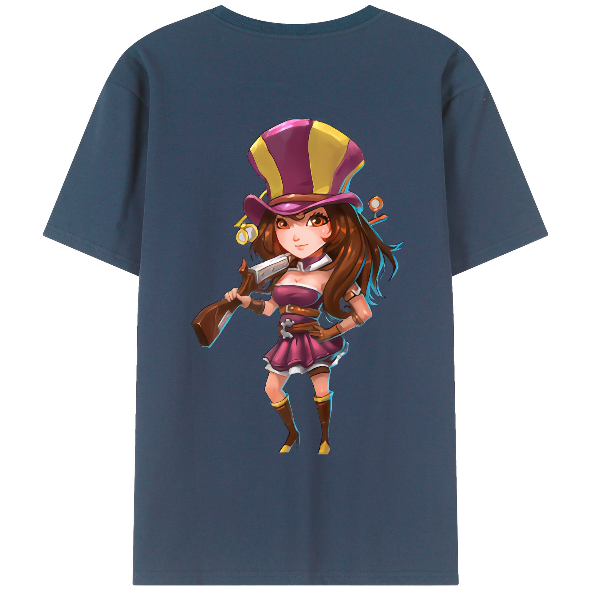 （画像用） リーグ・オブ・レジェンド League of Legends LOL 綿100％ メンズ半袖Tシャツ（バックプリント） 通気性