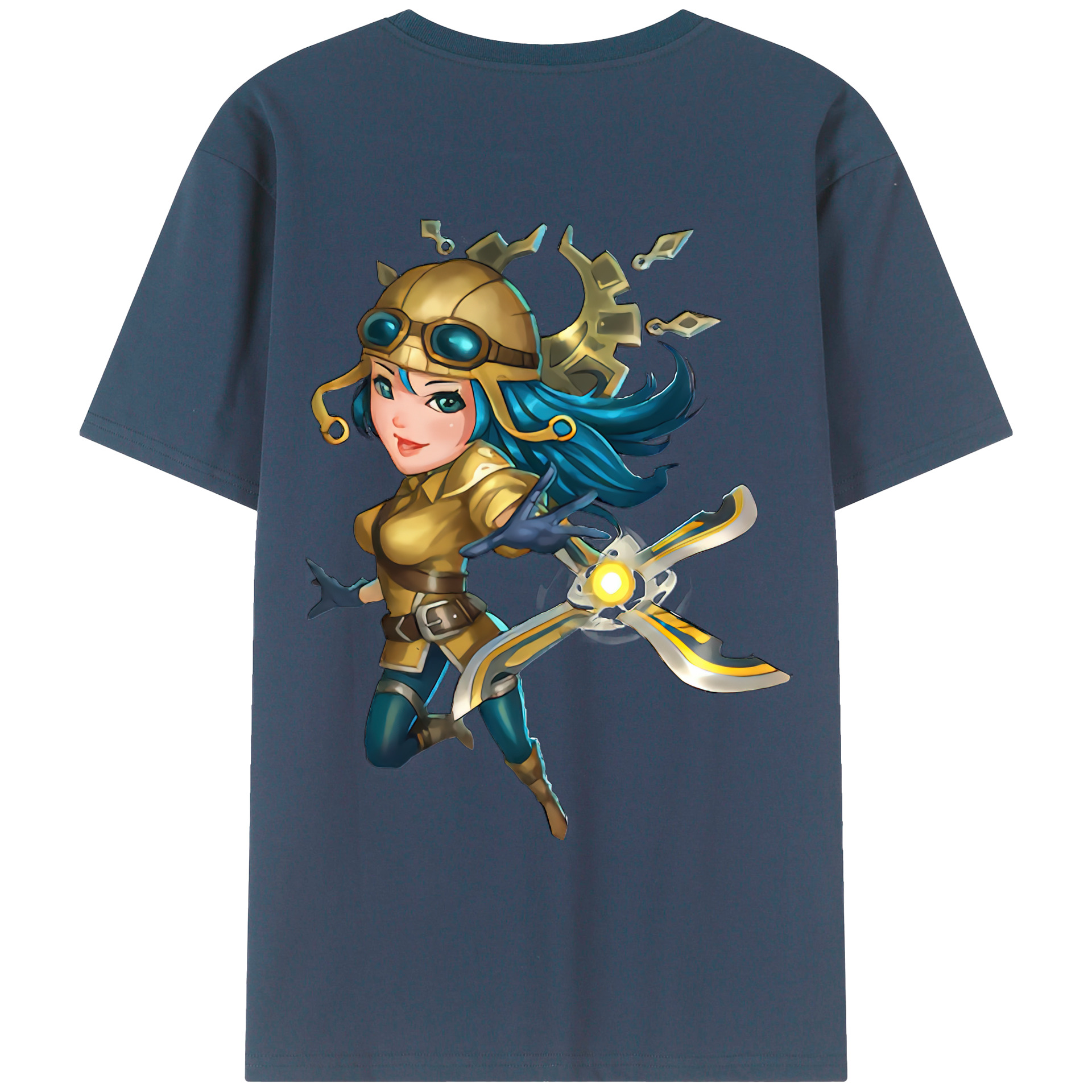 （画像用） リーグ・オブ・レジェンド League of Legends LOL 綿100％ メンズ半袖Tシャツ（バックプリント） 通気性