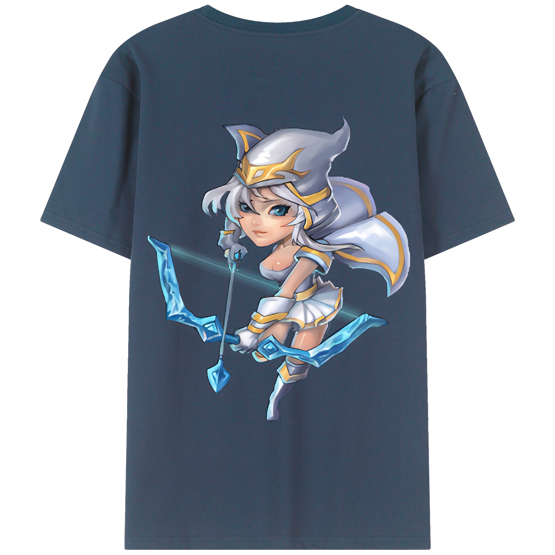 （画像用） リーグ・オブ・レジェンド League of Legends LOL 綿100％ メンズ半袖Tシャツ（バックプリント） 通気性
