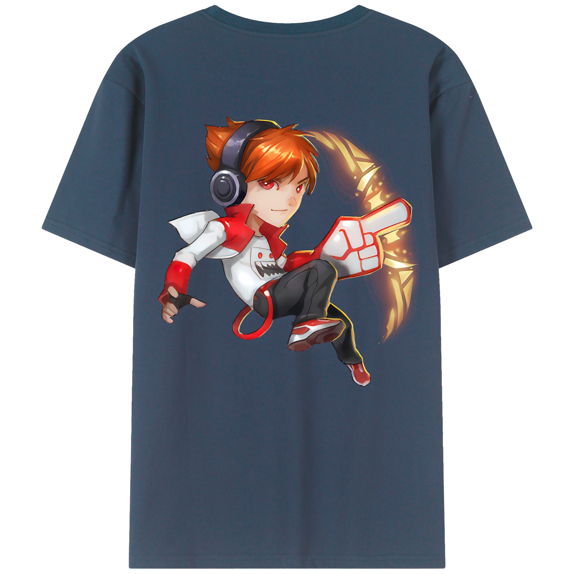 （画像用） リーグ・オブ・レジェンド League of Legends LOL 綿100％ メンズ半袖Tシャツ（バックプリント） 通気性