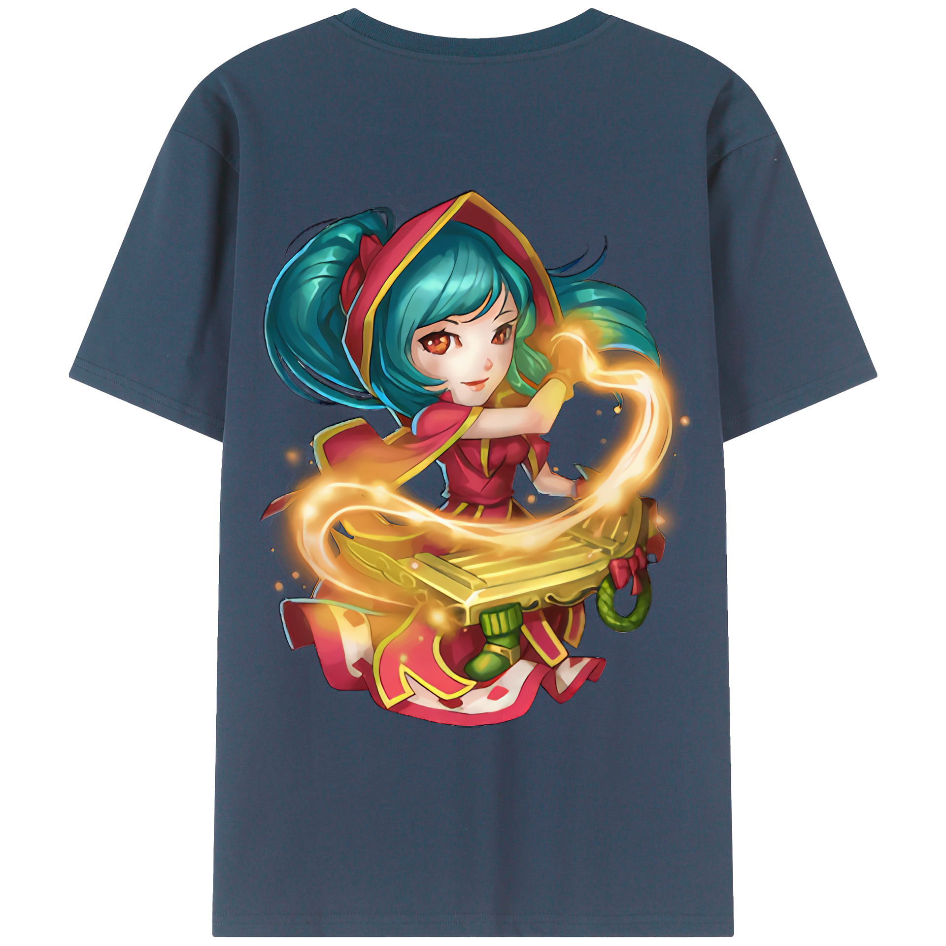 （画像用） リーグ・オブ・レジェンド League of Legends LOL 綿100％ メンズ半袖Tシャツ（バックプリント） 通気性
