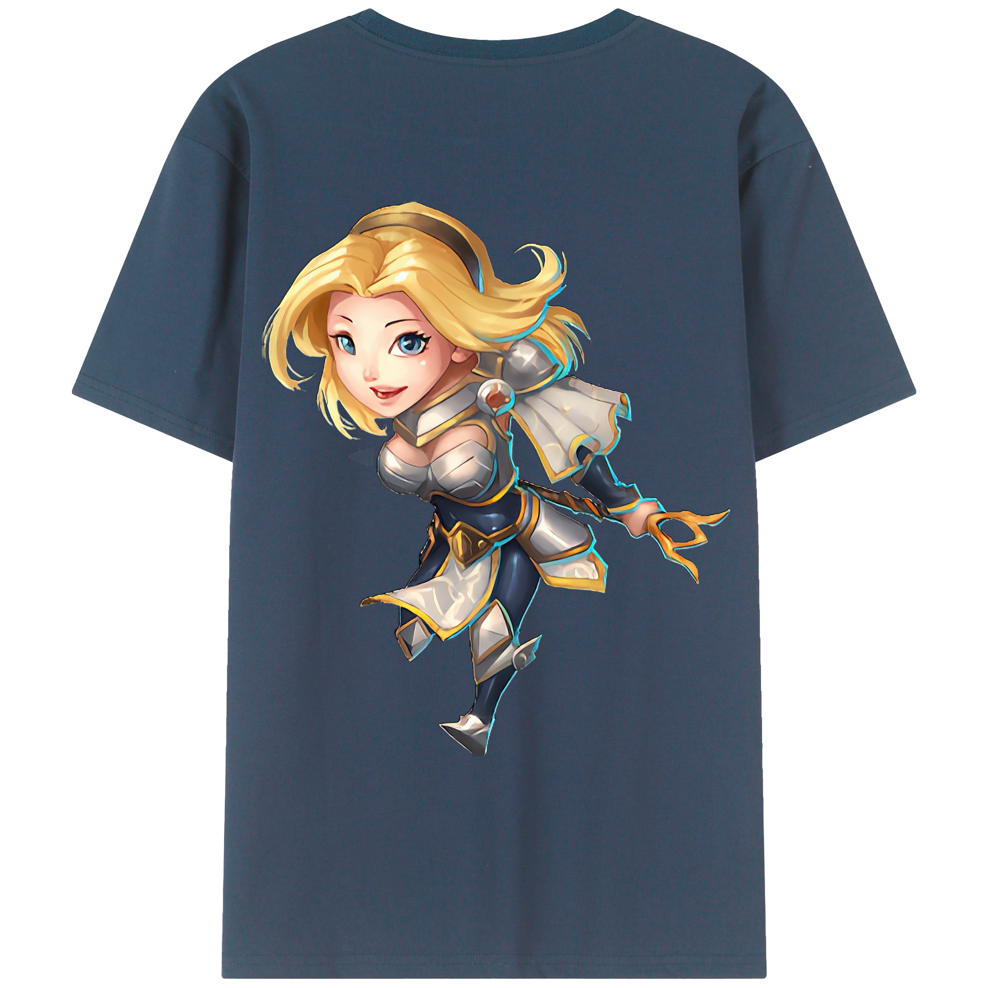 （画像用） リーグ・オブ・レジェンド League of Legends LOL 綿100％ メンズ半袖Tシャツ（バックプリント） 通気性