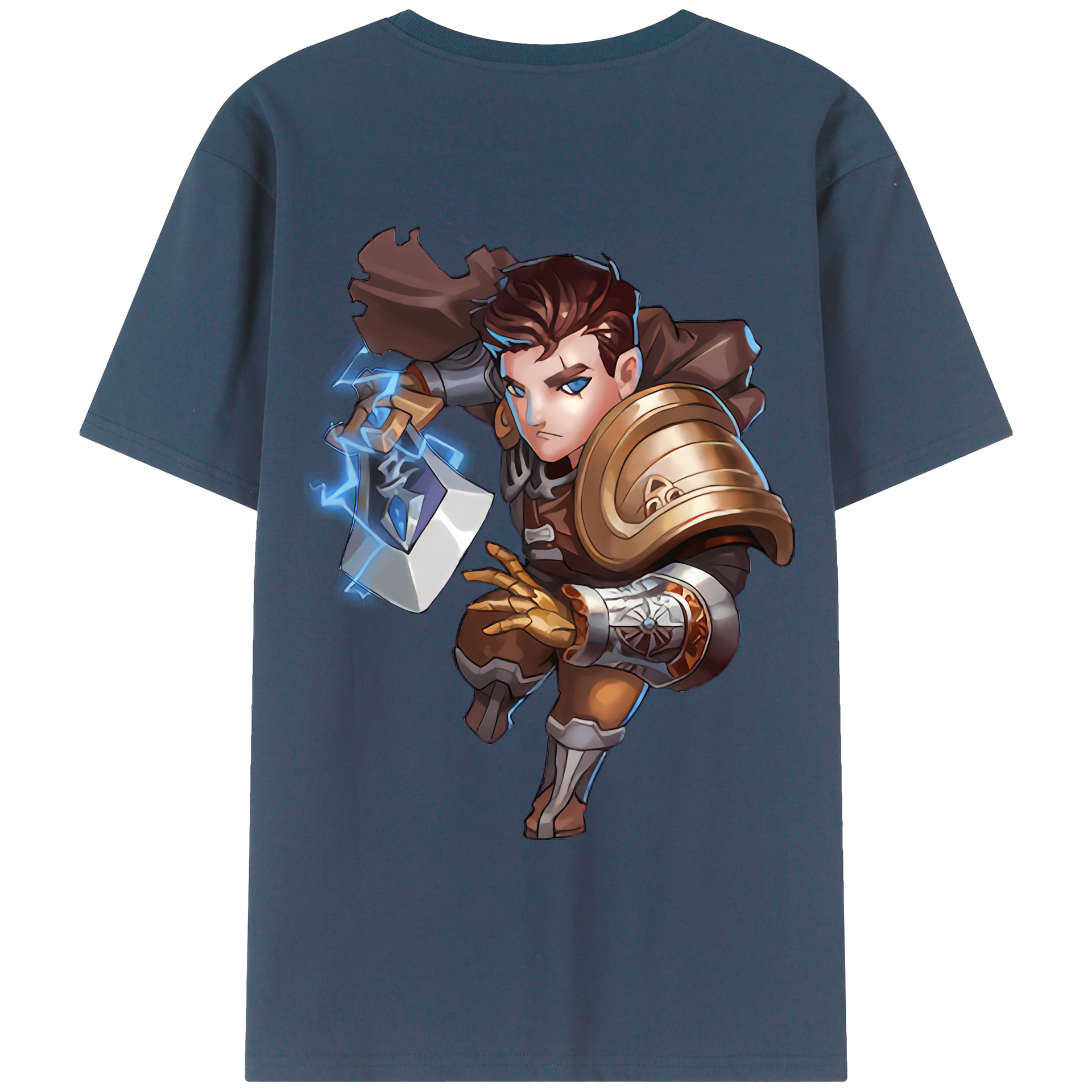 （画像用） リーグ・オブ・レジェンド League of Legends LOL 綿100％ メンズ半袖Tシャツ（バックプリント） 通気性