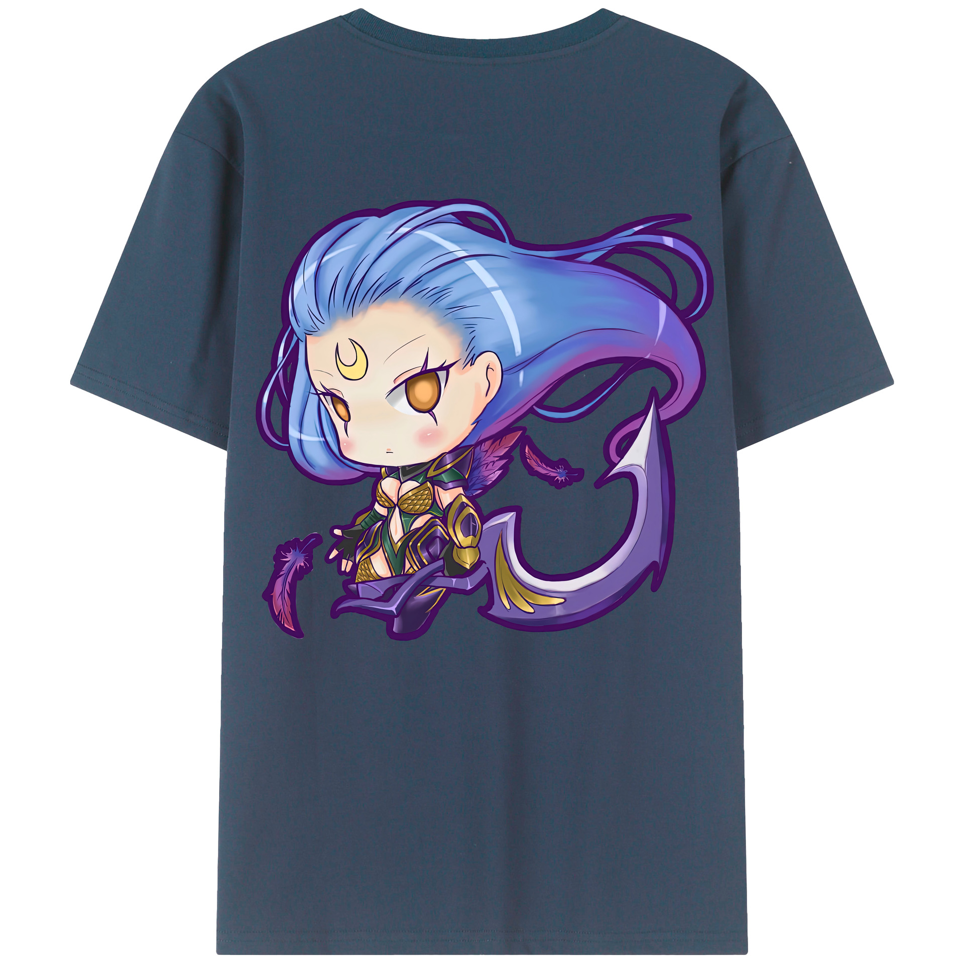 （画像用） リーグ・オブ・レジェンド League of Legends LOL 綿100％ メンズ半袖Tシャツ（バックプリント） 通気性