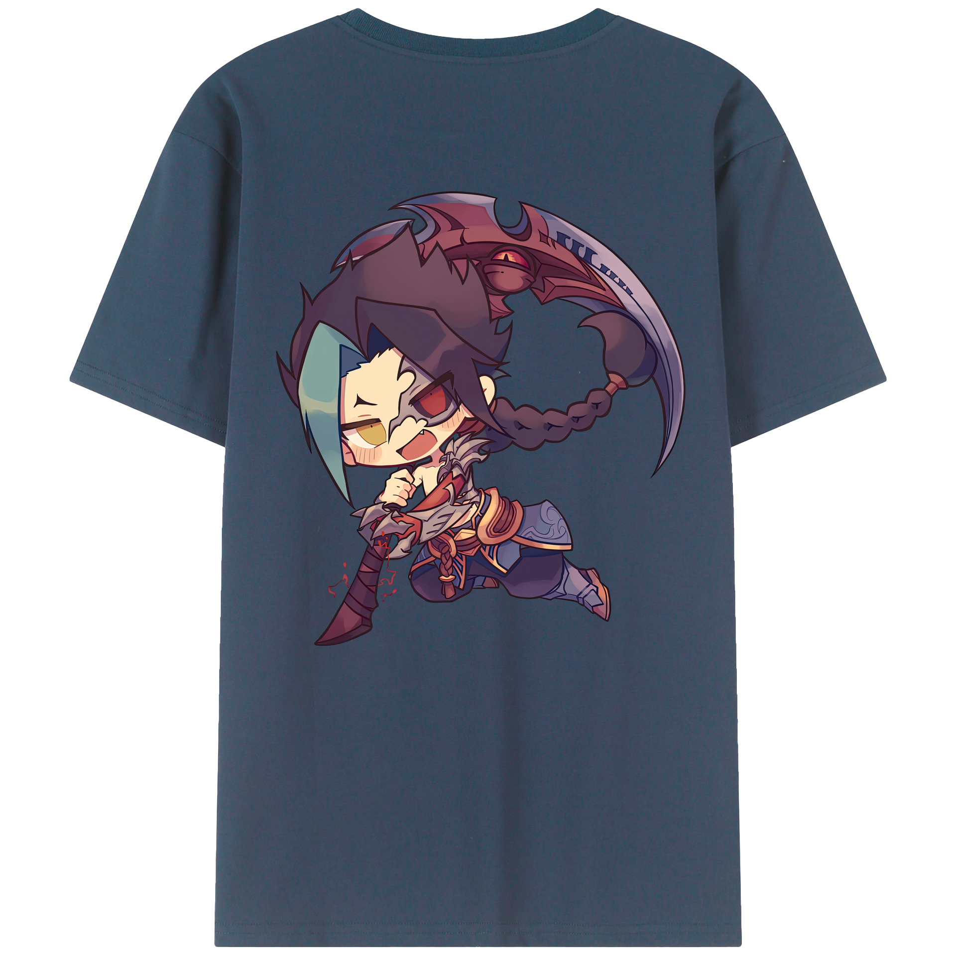 （画像用） リーグ・オブ・レジェンド League of Legends LOL 綿100％ メンズ半袖Tシャツ（バックプリント） 通気性