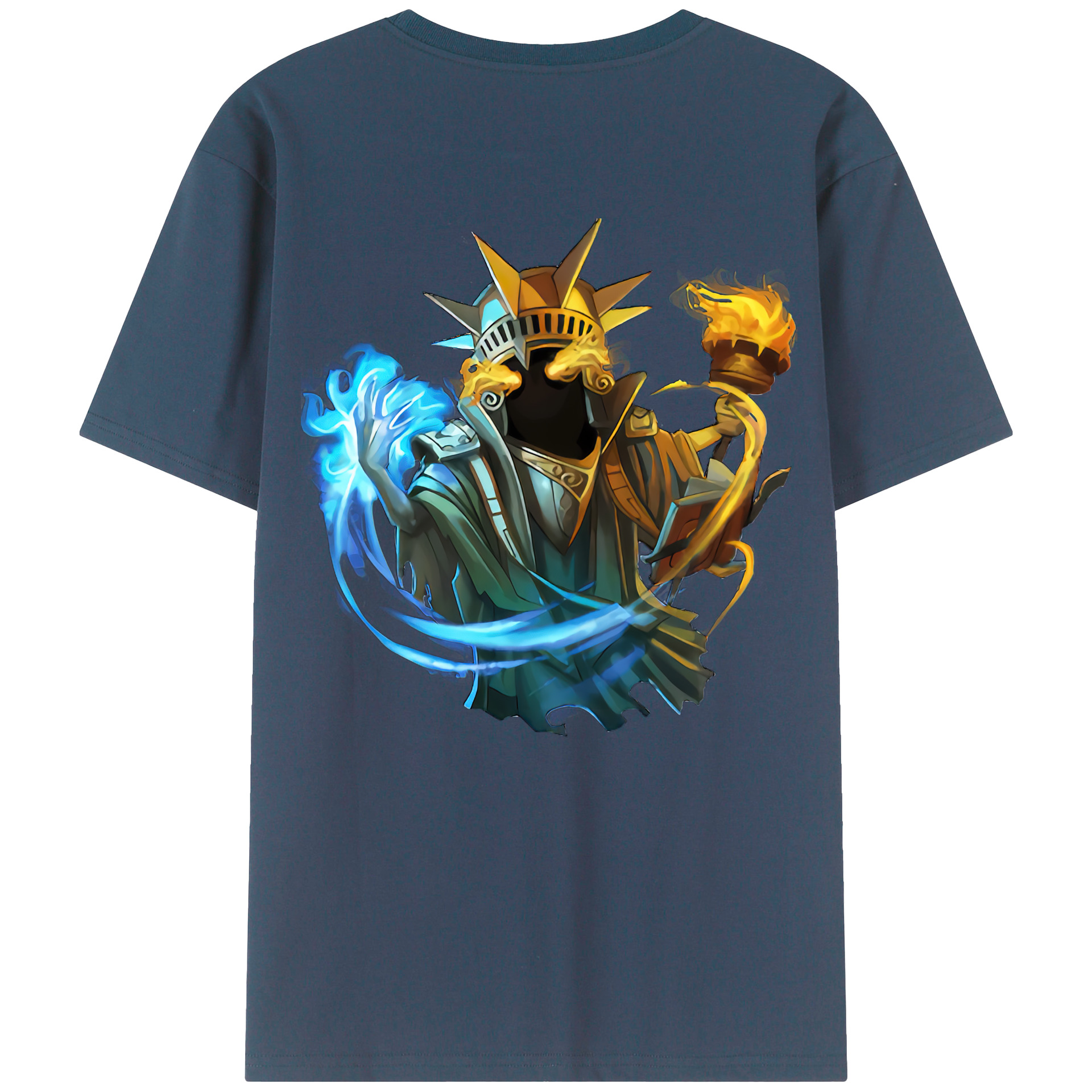 （画像用） リーグ・オブ・レジェンド League of Legends LOL 綿100％ メンズ半袖Tシャツ（バックプリント） 通気性