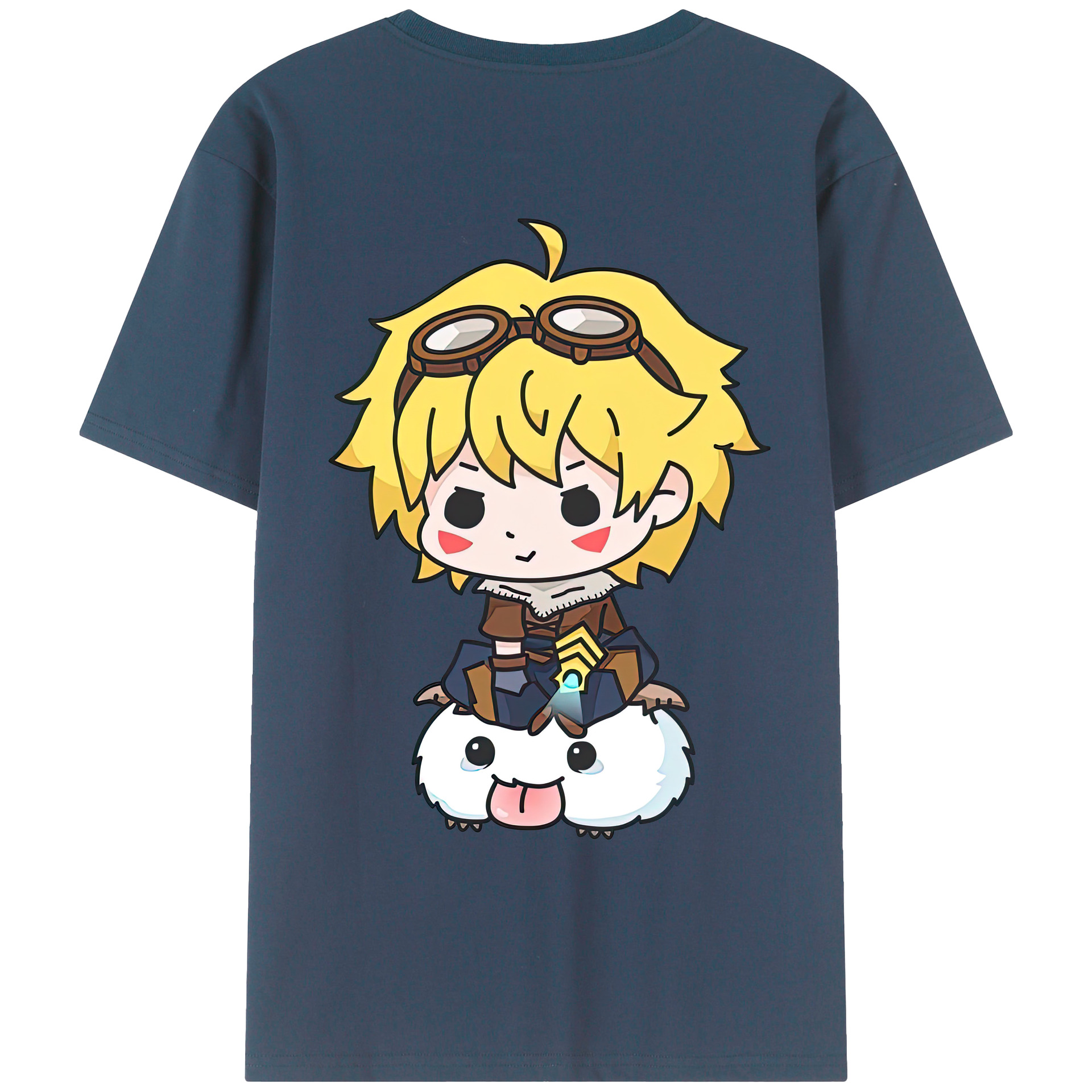 リーグ・オブ・レジェンド League of Legends LOL 綿100％ メンズ半袖Tシャツ（バックプリント） 通気性