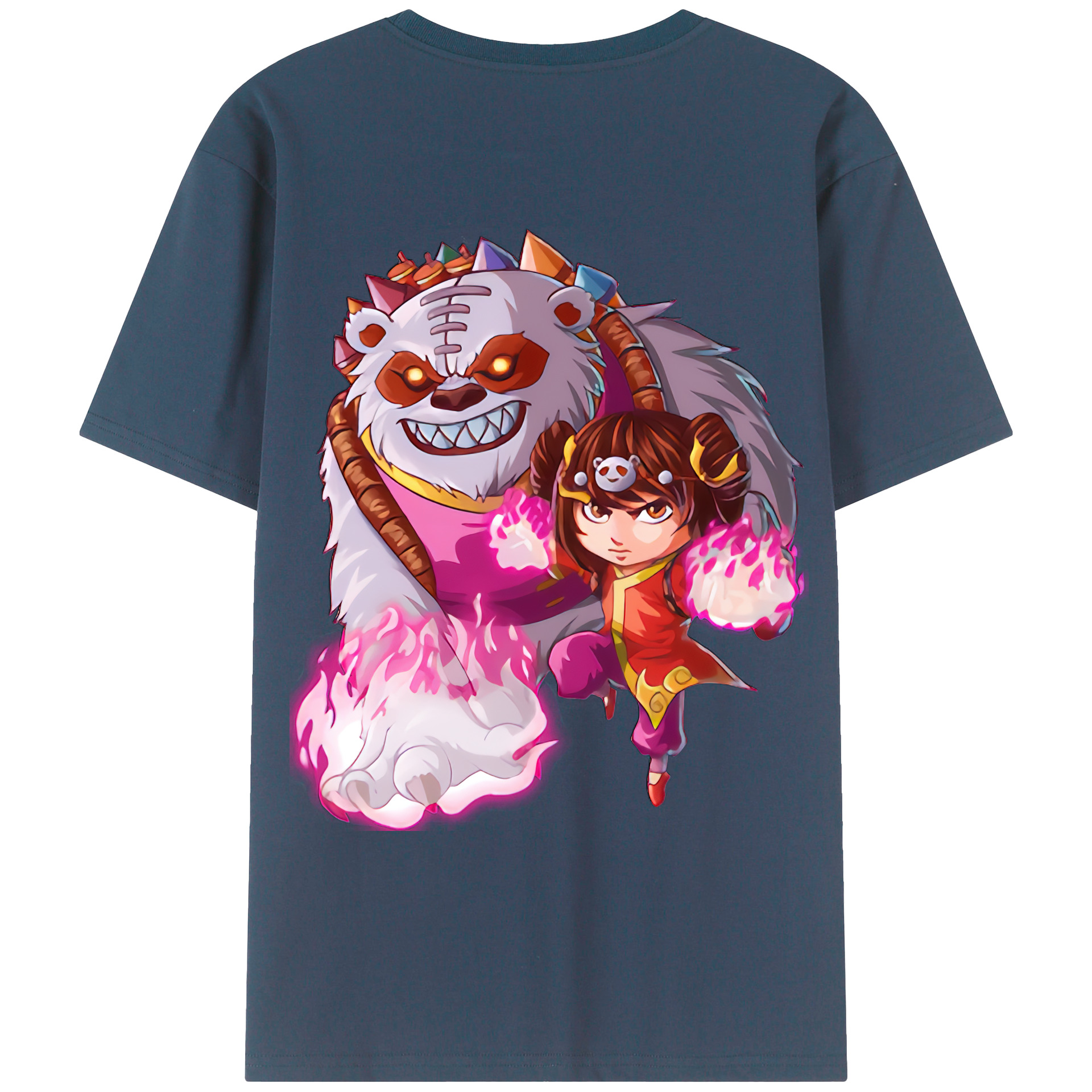（画像用） リーグ・オブ・レジェンド League of Legends LOL 綿100％ メンズ半袖Tシャツ（バックプリント） 通気性