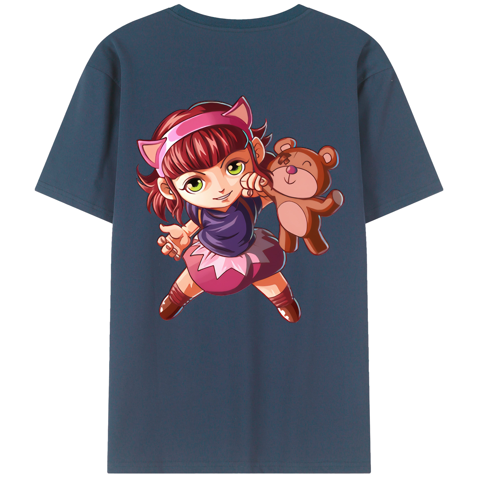 （画像用） リーグ・オブ・レジェンド League of Legends LOL 綿100％ メンズ半袖Tシャツ（バックプリント） 通気性