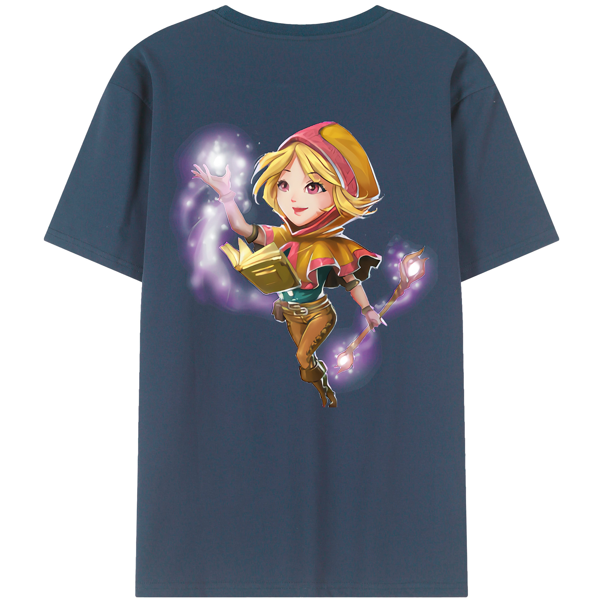 （画像用） リーグ・オブ・レジェンド League of Legends LOL 綿100％ メンズ半袖Tシャツ（バックプリント） 通気性