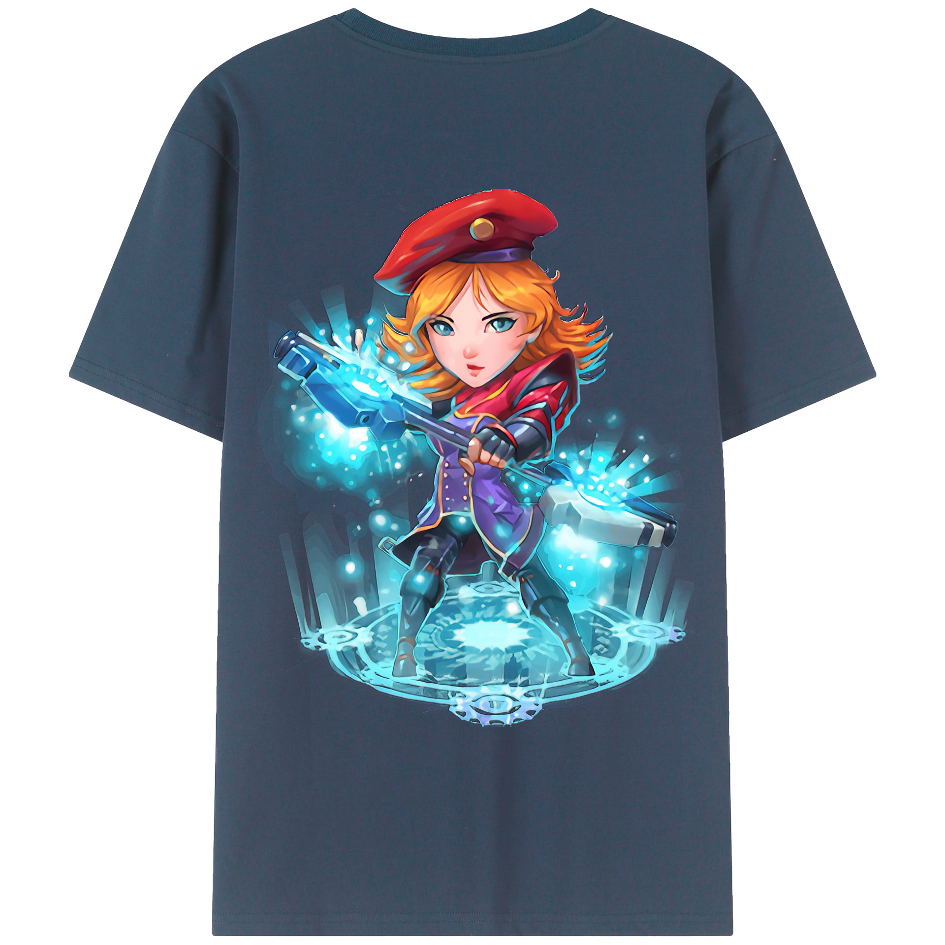 （画像用） リーグ・オブ・レジェンド League of Legends LOL 綿100％ メンズ半袖Tシャツ（バックプリント） 通気性