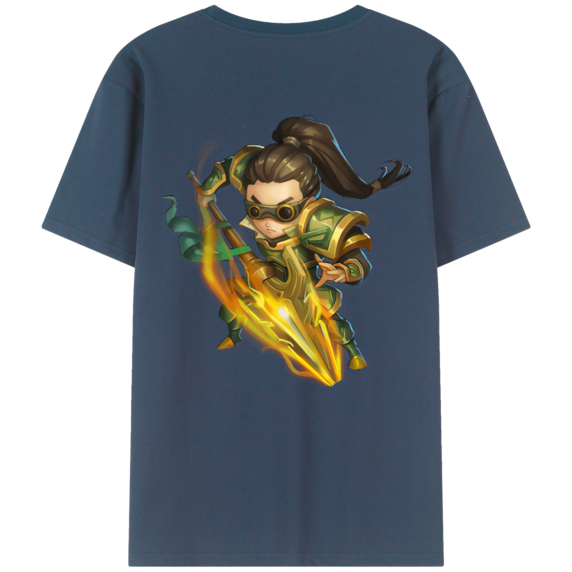 （画像用） リーグ・オブ・レジェンド League of Legends LOL 綿100％ メンズ半袖Tシャツ（バックプリント） 通気性