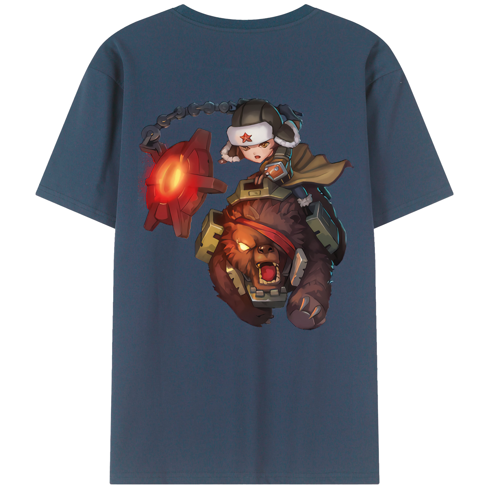 （画像用） リーグ・オブ・レジェンド League of Legends LOL 綿100％ メンズ半袖Tシャツ（バックプリント） 通気性