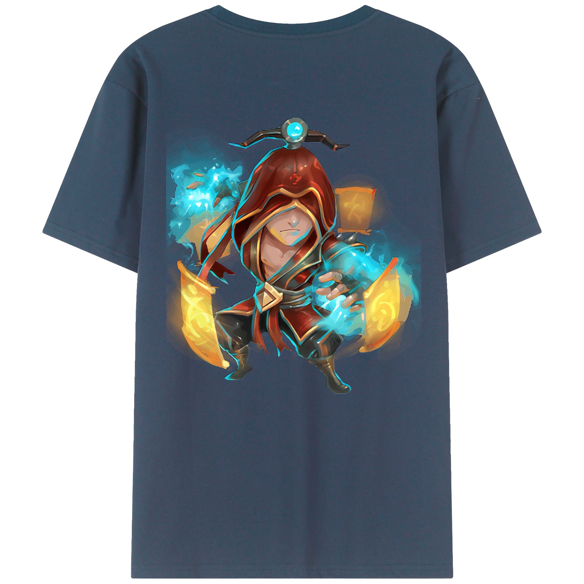 （画像用） リーグ・オブ・レジェンド League of Legends LOL 綿100％ メンズ半袖Tシャツ（バックプリント） 通気性