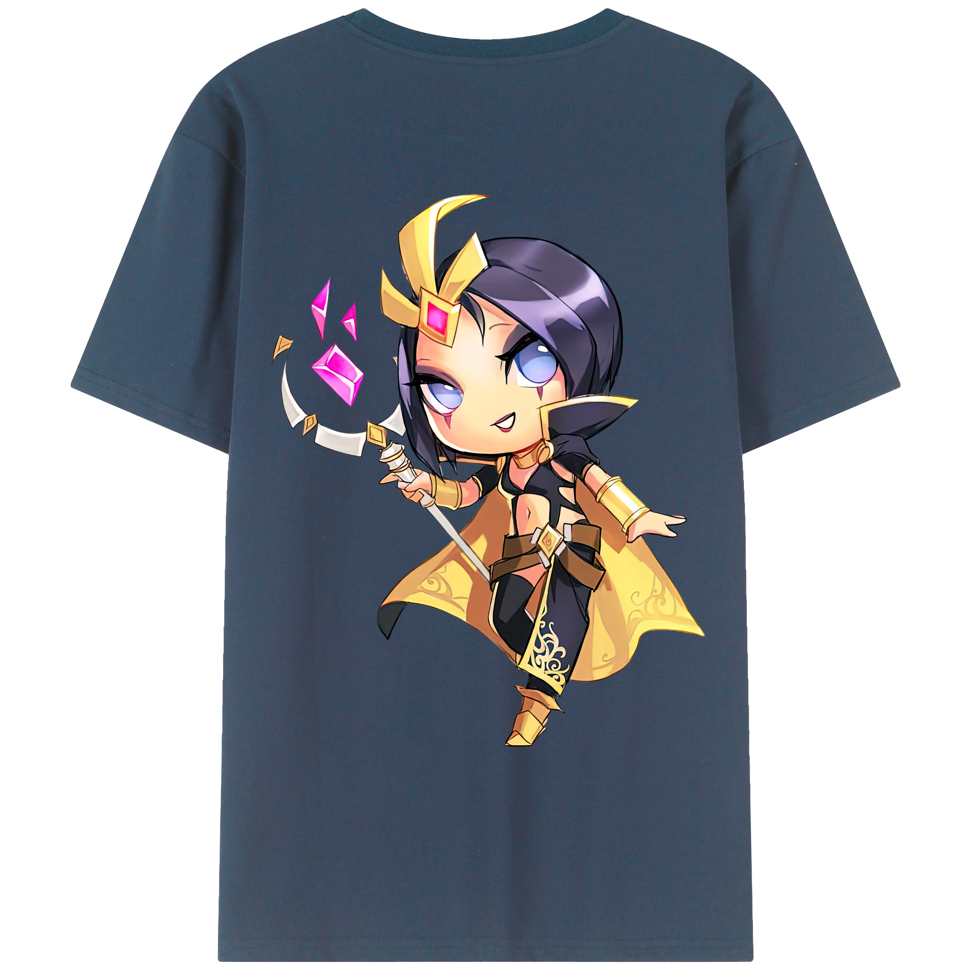 （画像用） リーグ・オブ・レジェンド League of Legends LOL 綿100％ メンズ半袖Tシャツ（バックプリント） 通気性