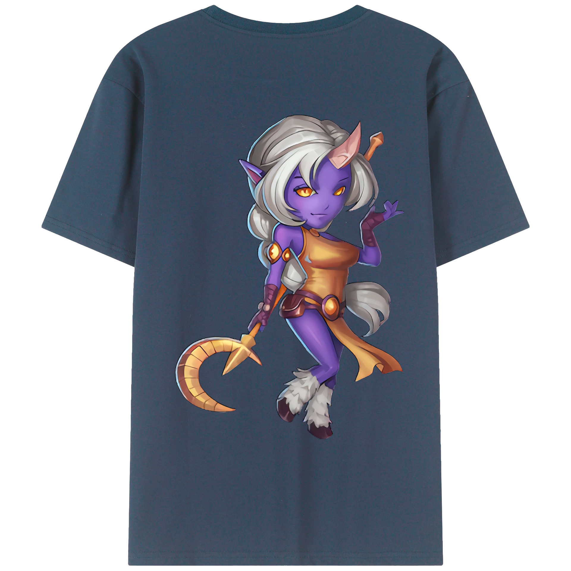 （画像用） リーグ・オブ・レジェンド League of Legends LOL 綿100％ メンズ半袖Tシャツ（バックプリント） 通気性
