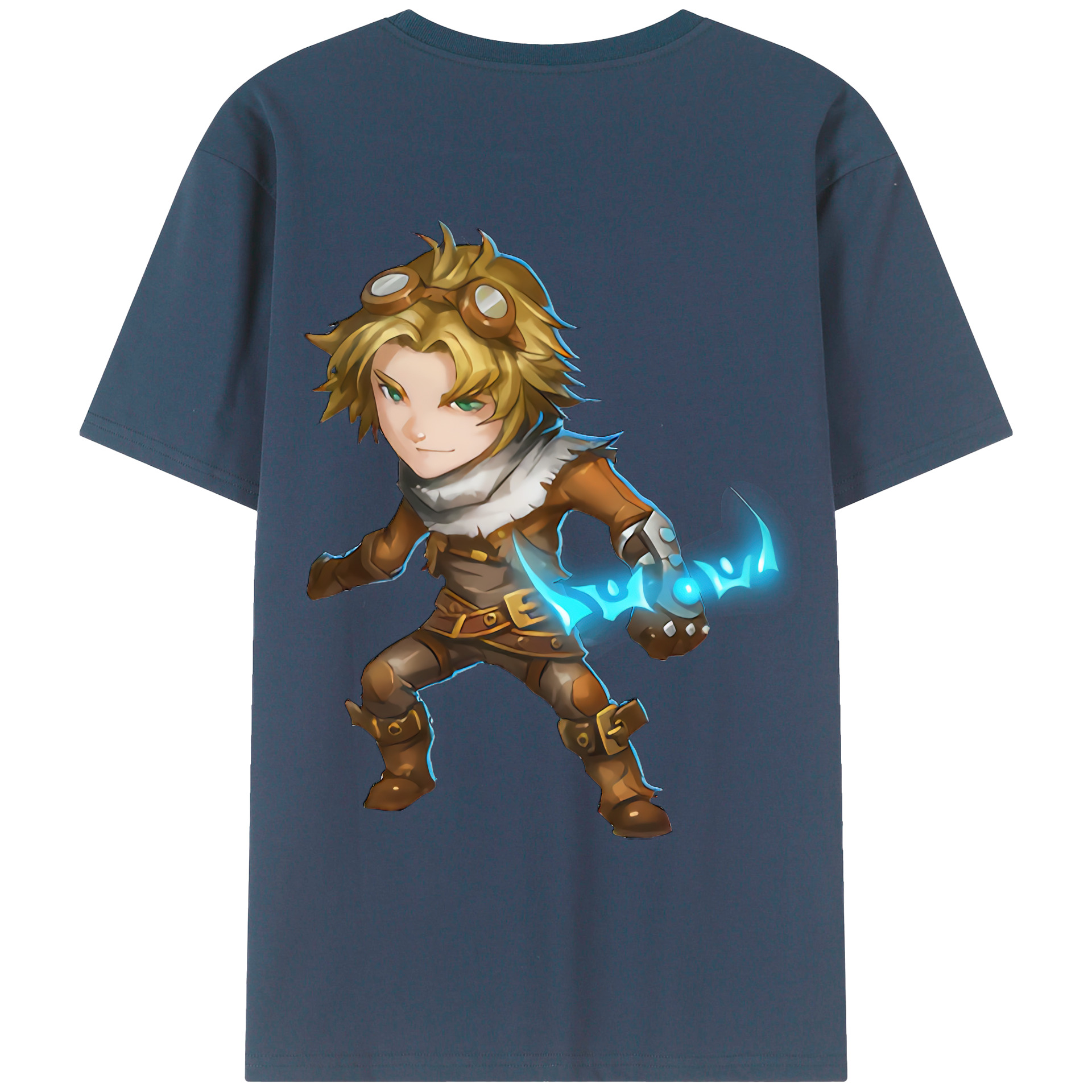 （画像用） リーグ・オブ・レジェンド League of Legends LOL 綿100％ メンズ半袖Tシャツ（バックプリント） 通気性