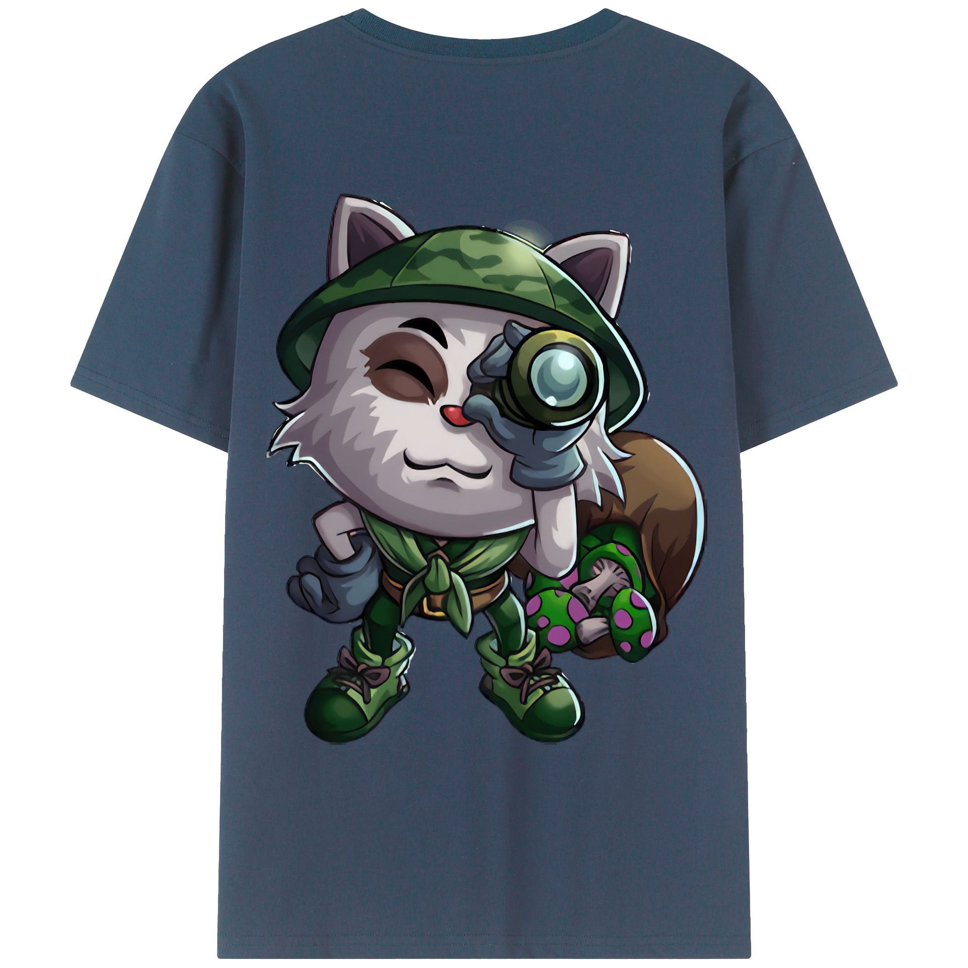 （画像用） リーグ・オブ・レジェンド League of Legends LOL 綿100％ メンズ半袖Tシャツ（バックプリント） 通気性